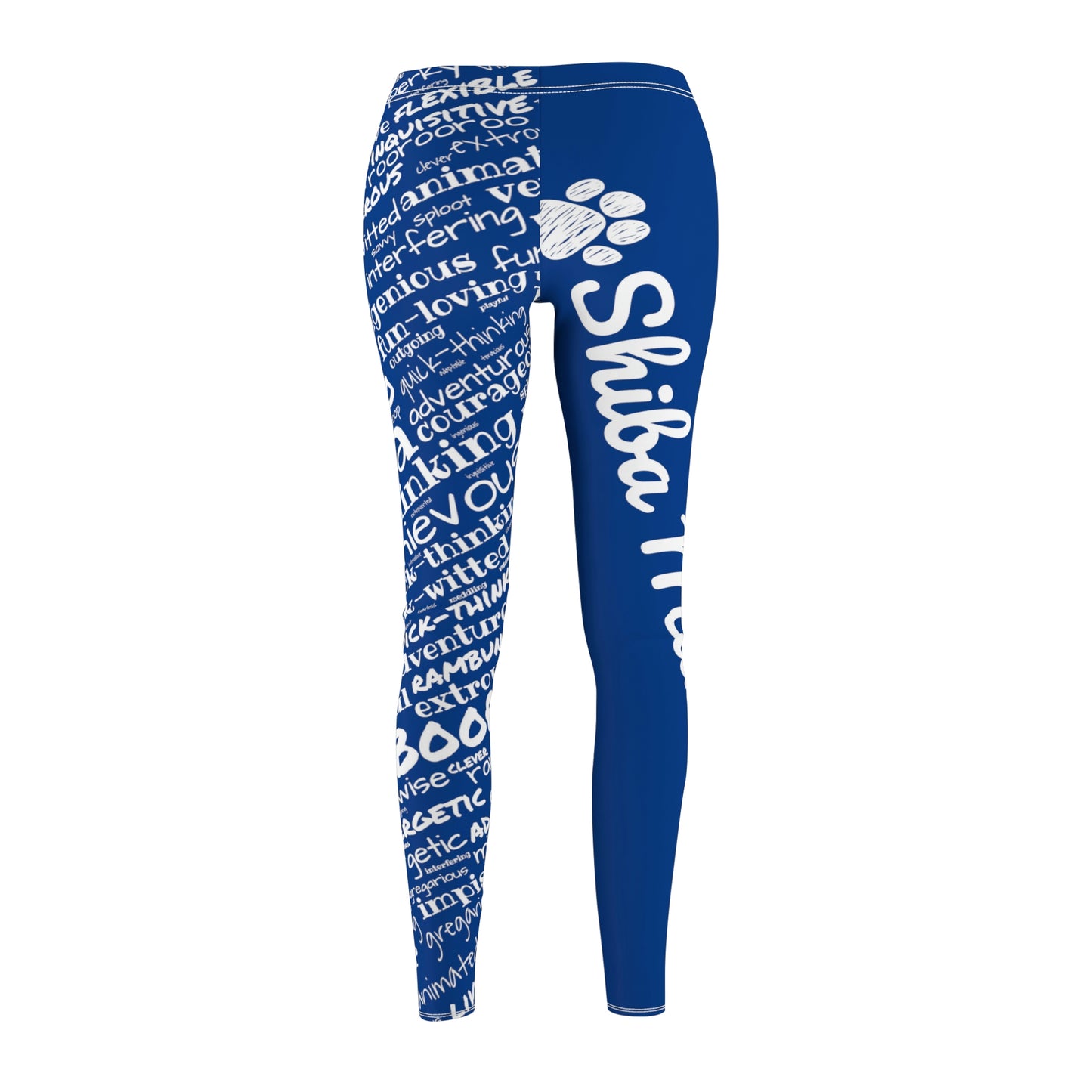 Shiba Wordle | Women's Cut & Sew Casual Leggings