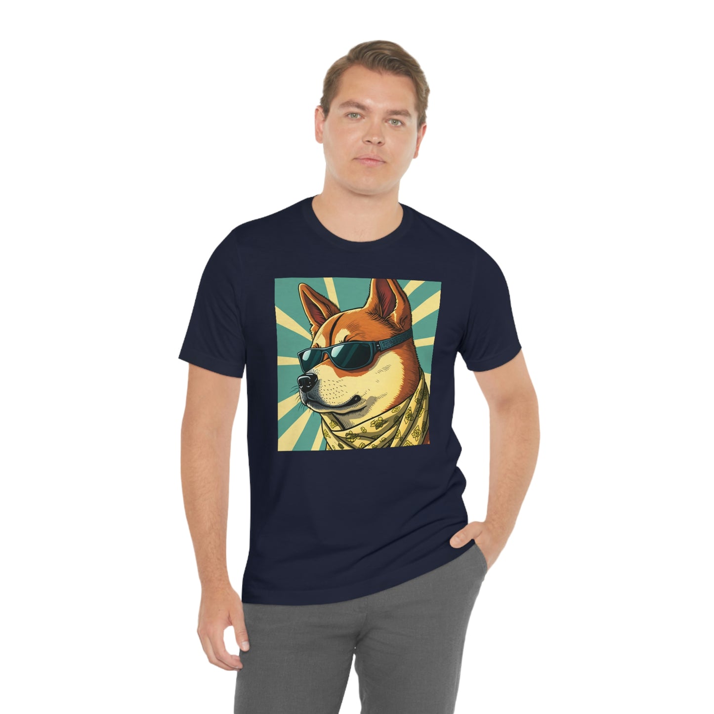 Trendy Shiba Inu T-Shirt | Cartoon Bandana and Sunglasses Design | Shiba Tee with High-Quality Print | Great Gift Idea