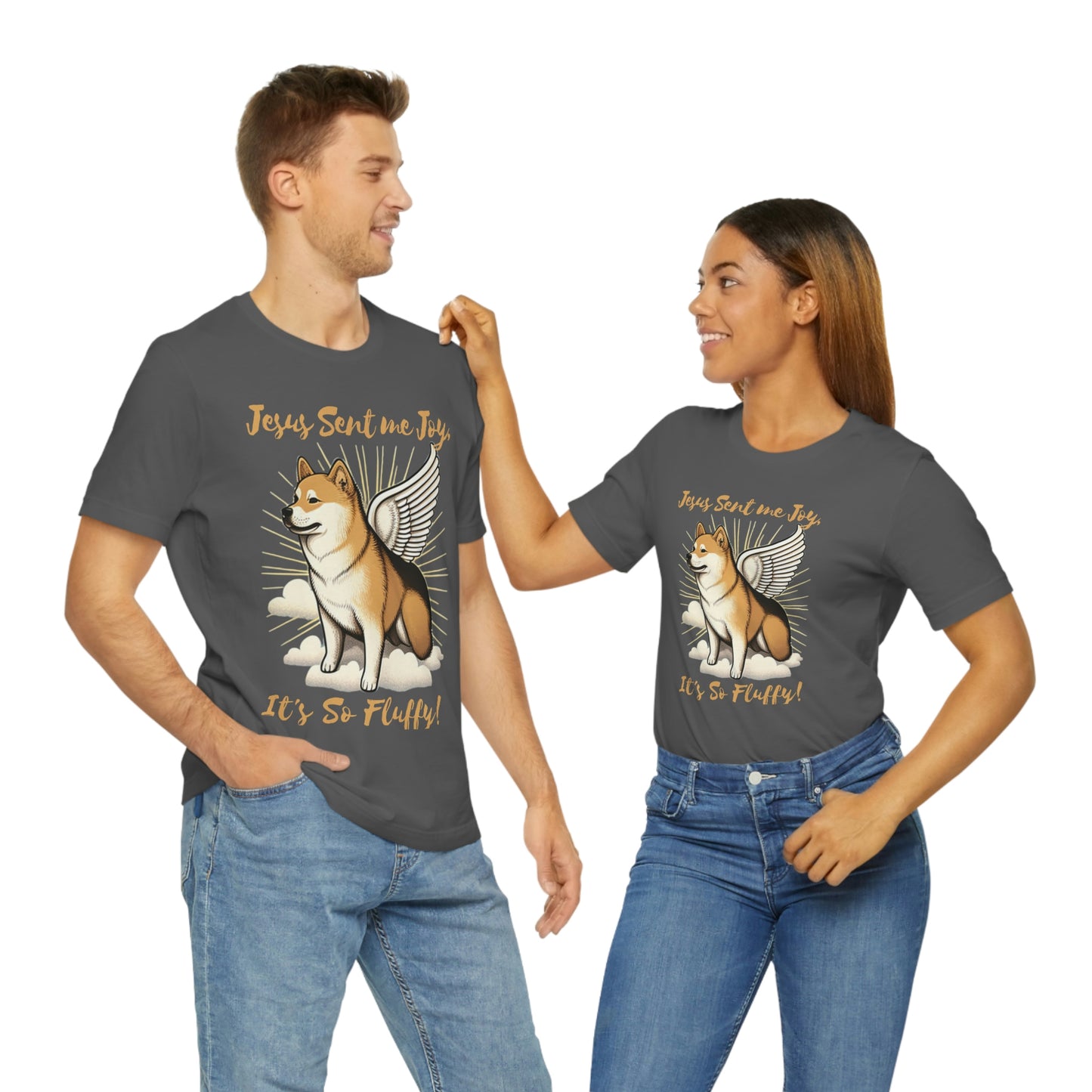 Jesus Sent me Joy | Shiba Inu | Unisex Jersey Short Sleeve Tee