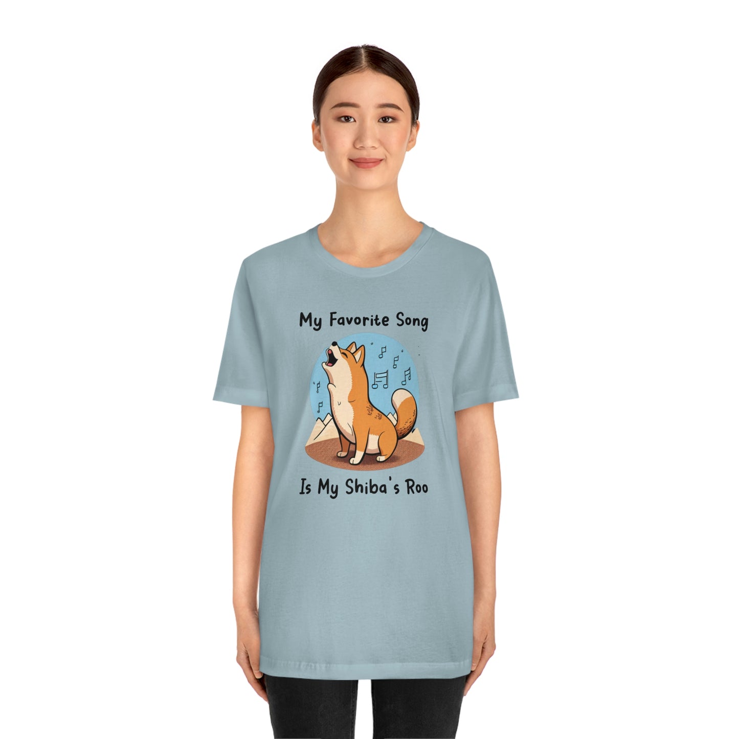 My Favorite Song - Black Ink | Shiba Inu | Unisex Jersey Short Sleeve Tee