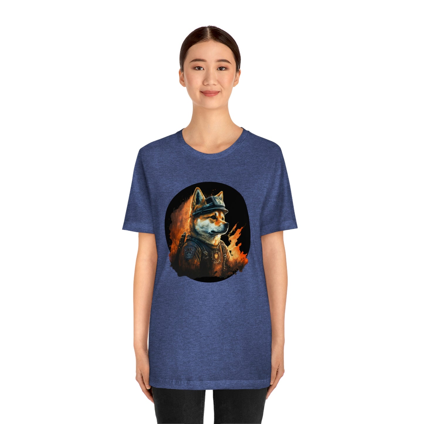 Shiba Inu Firefighter T-Shirt | Support Our Brave First Responders | Shiba Inu Tee with High-Quality Print