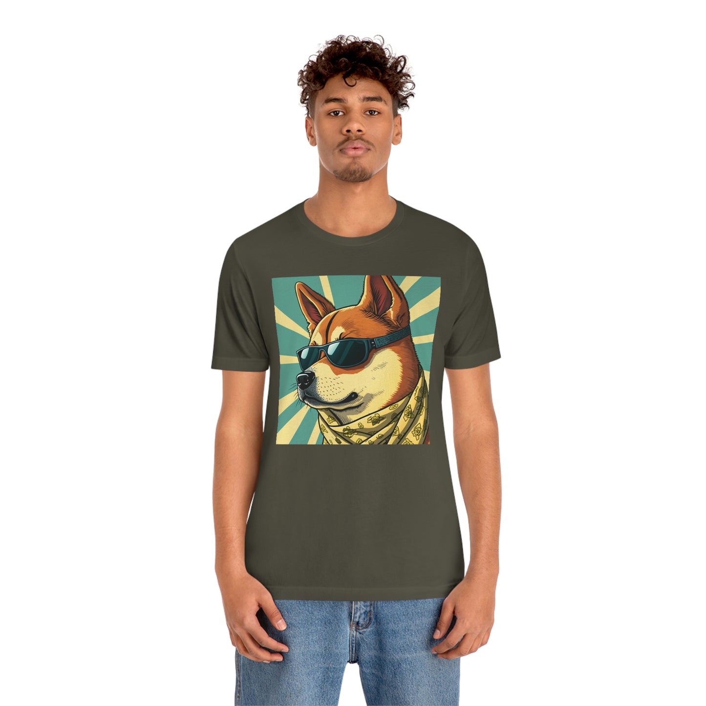 Trendy Shiba Inu T-Shirt | Cartoon Bandana and Sunglasses Design | Shiba Tee with High-Quality Print | Great Gift Idea