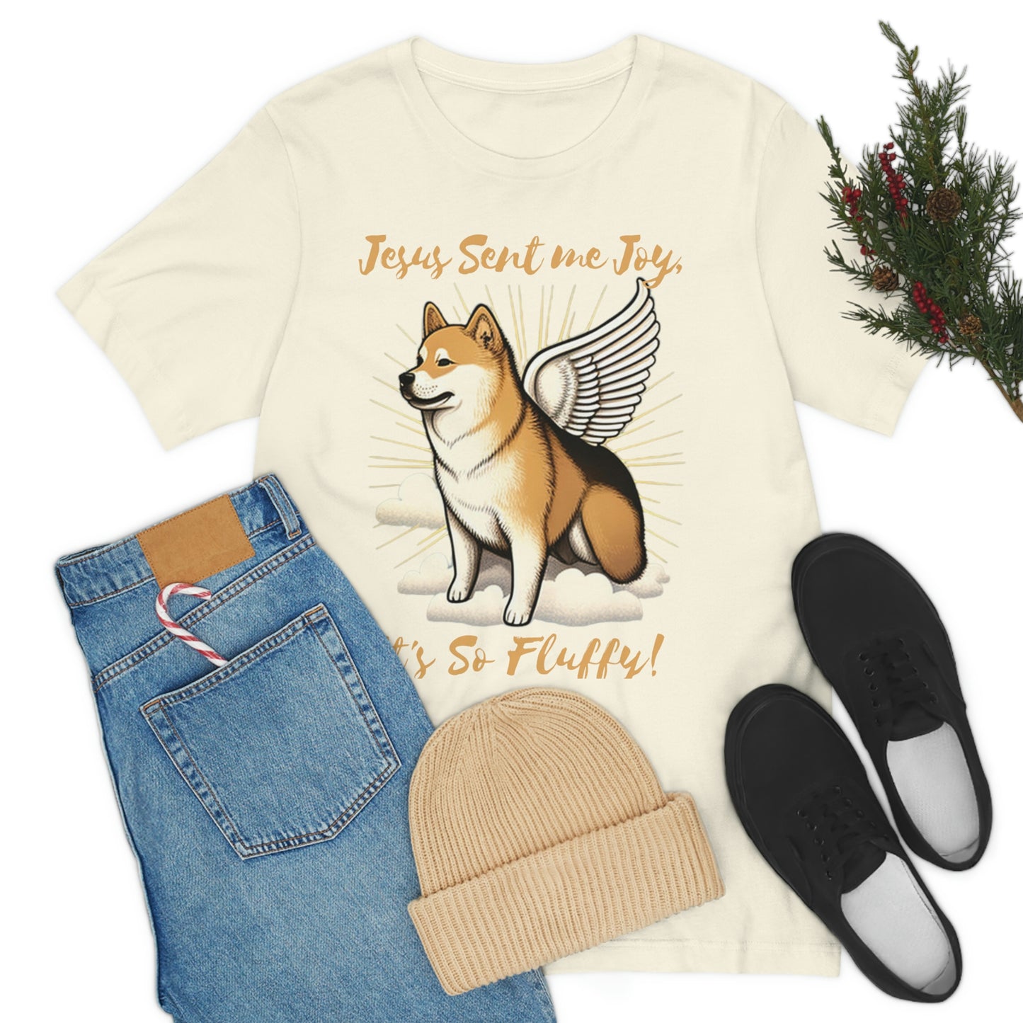 Jesus Sent me Joy | Shiba Inu | Unisex Jersey Short Sleeve Tee