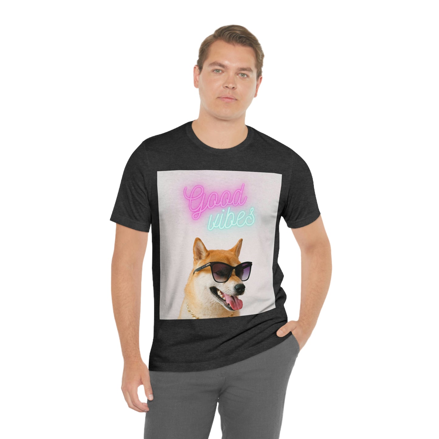 Good Vibes | Shiba Inu | Unisex Jersey Short Sleeve Tee