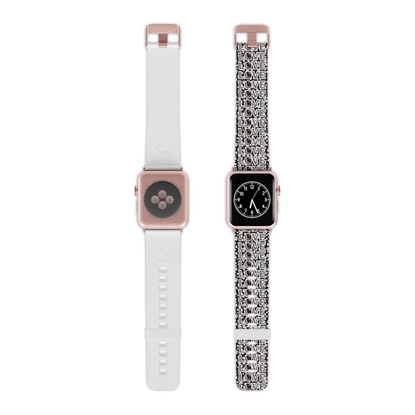 Love Your Shiba Inu in Style with Custom 'LOVE' Apple Watch Band- Durable Sublimation Print