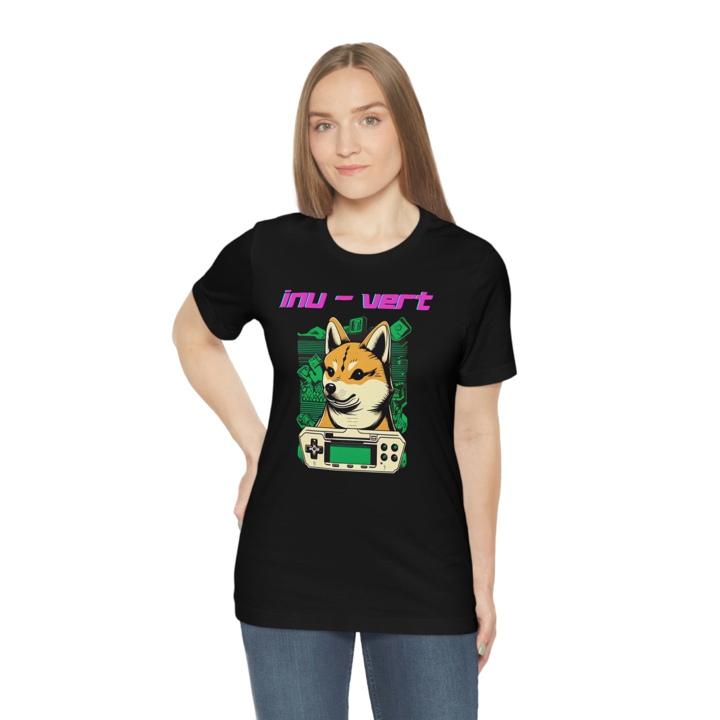 Inu - Vert Shiba Inu Funny Gamer Tshirt | Dog Owner Top