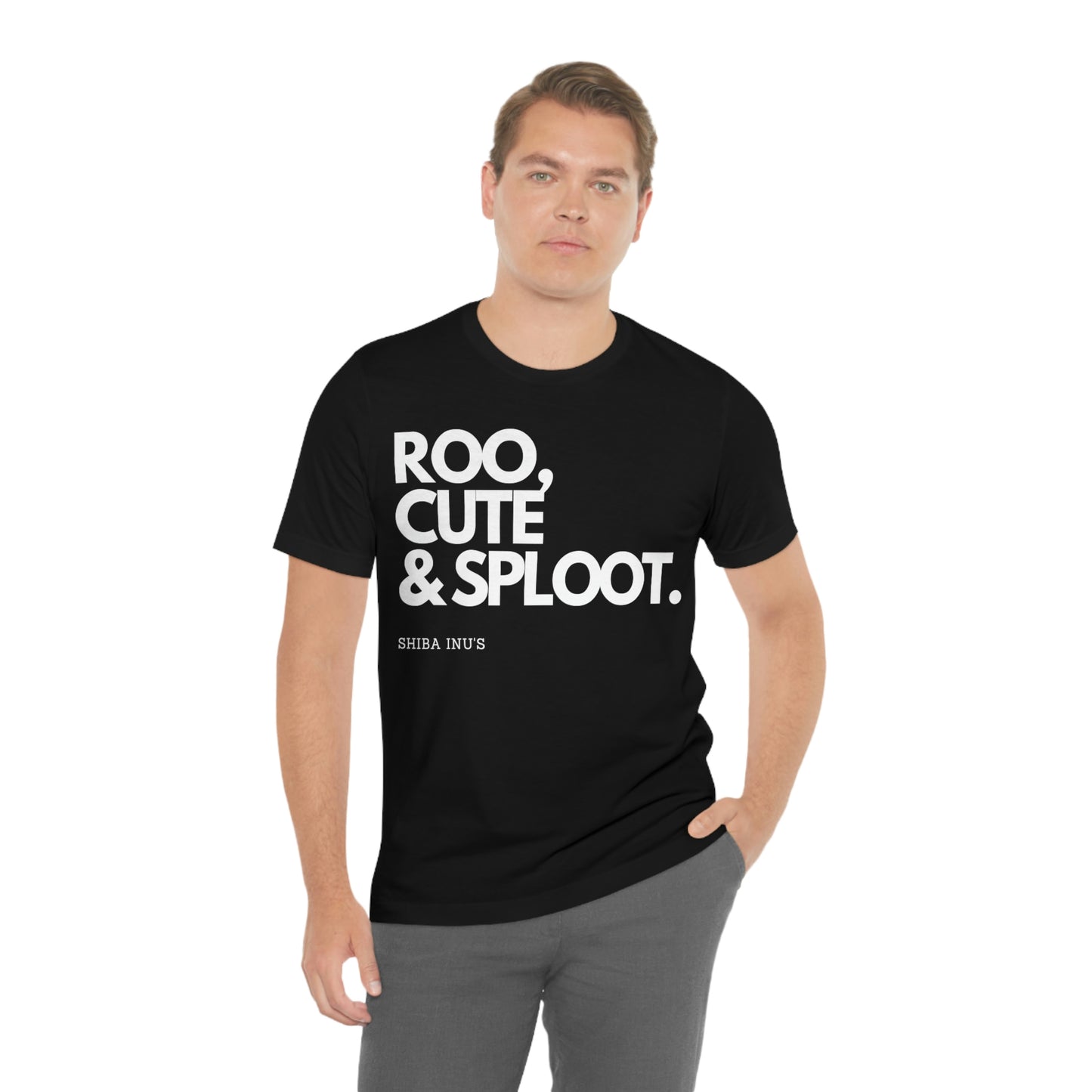 Roo, Cute & Sploot | White Ink | Unisex Jersey Short Sleeve Tee