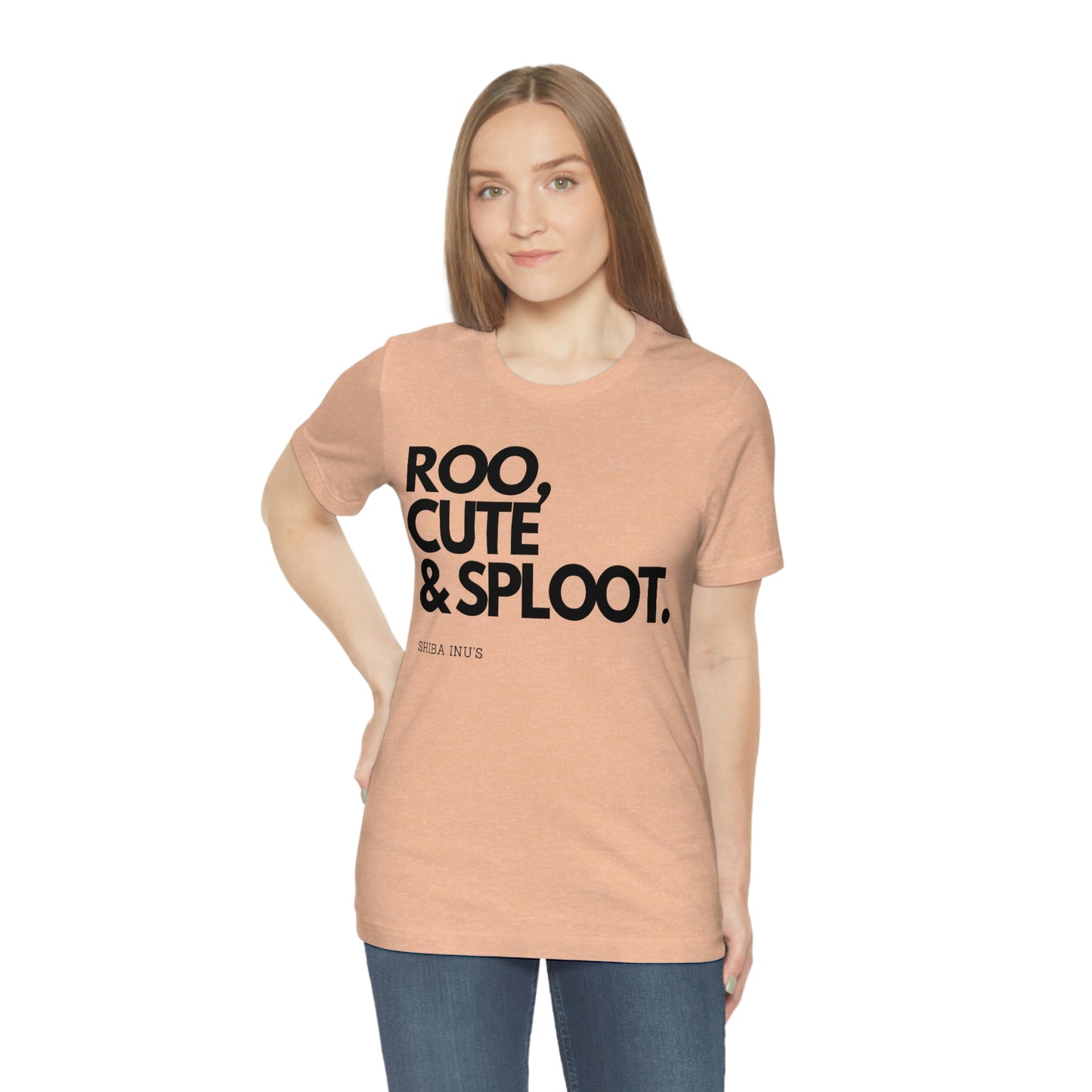 Roo, Cute & Sploot | Black Ink | Unisex Jersey Short Sleeve Tee