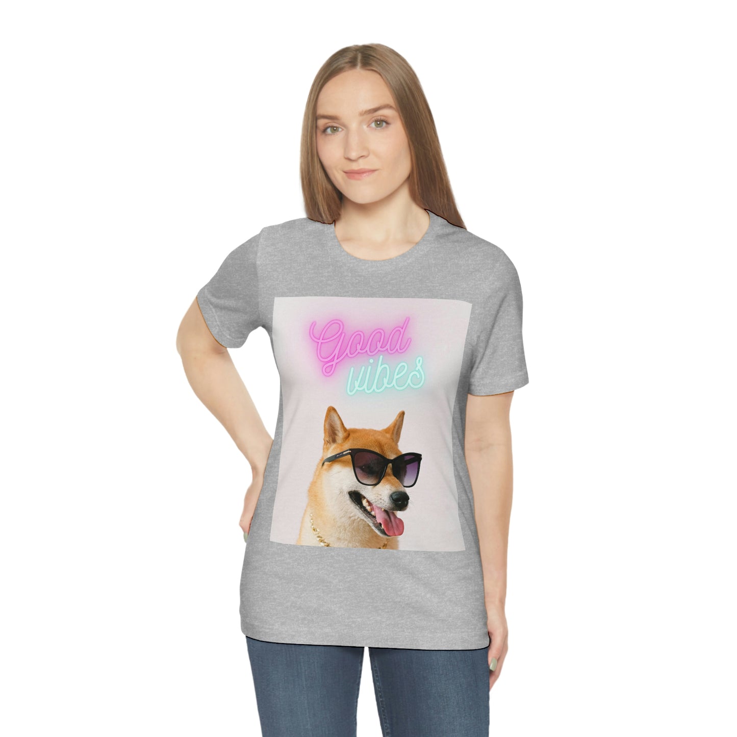 Good Vibes | Shiba Inu | Unisex Jersey Short Sleeve Tee