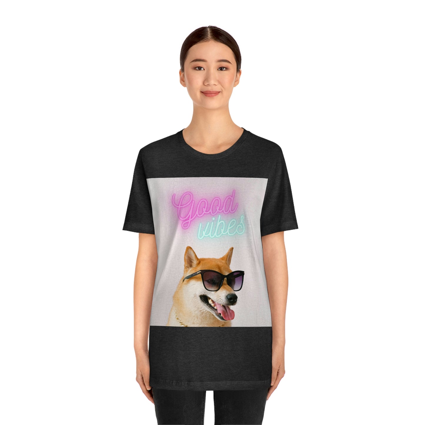 Good Vibes | Shiba Inu | Unisex Jersey Short Sleeve Tee