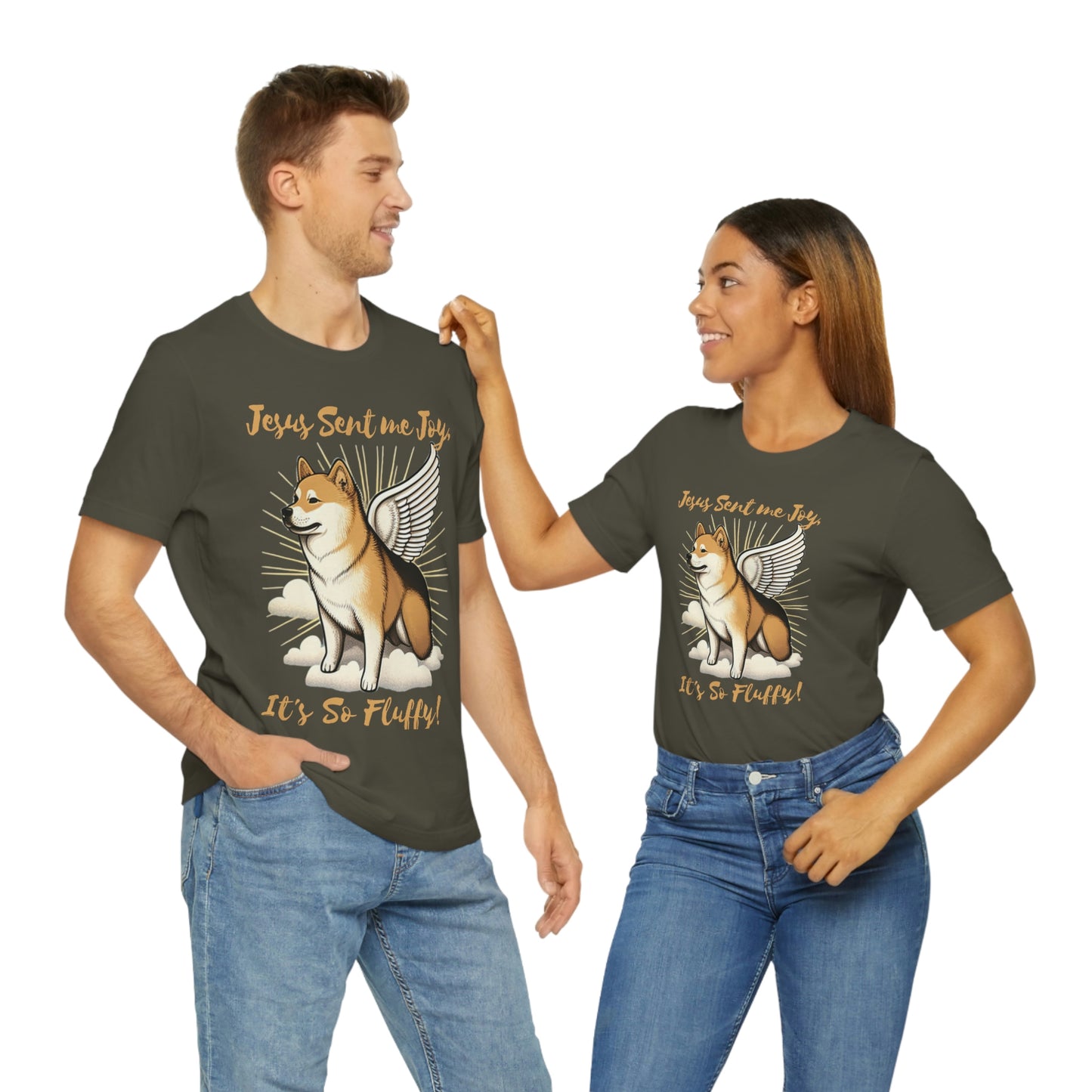 Jesus Sent me Joy | Shiba Inu | Unisex Jersey Short Sleeve Tee