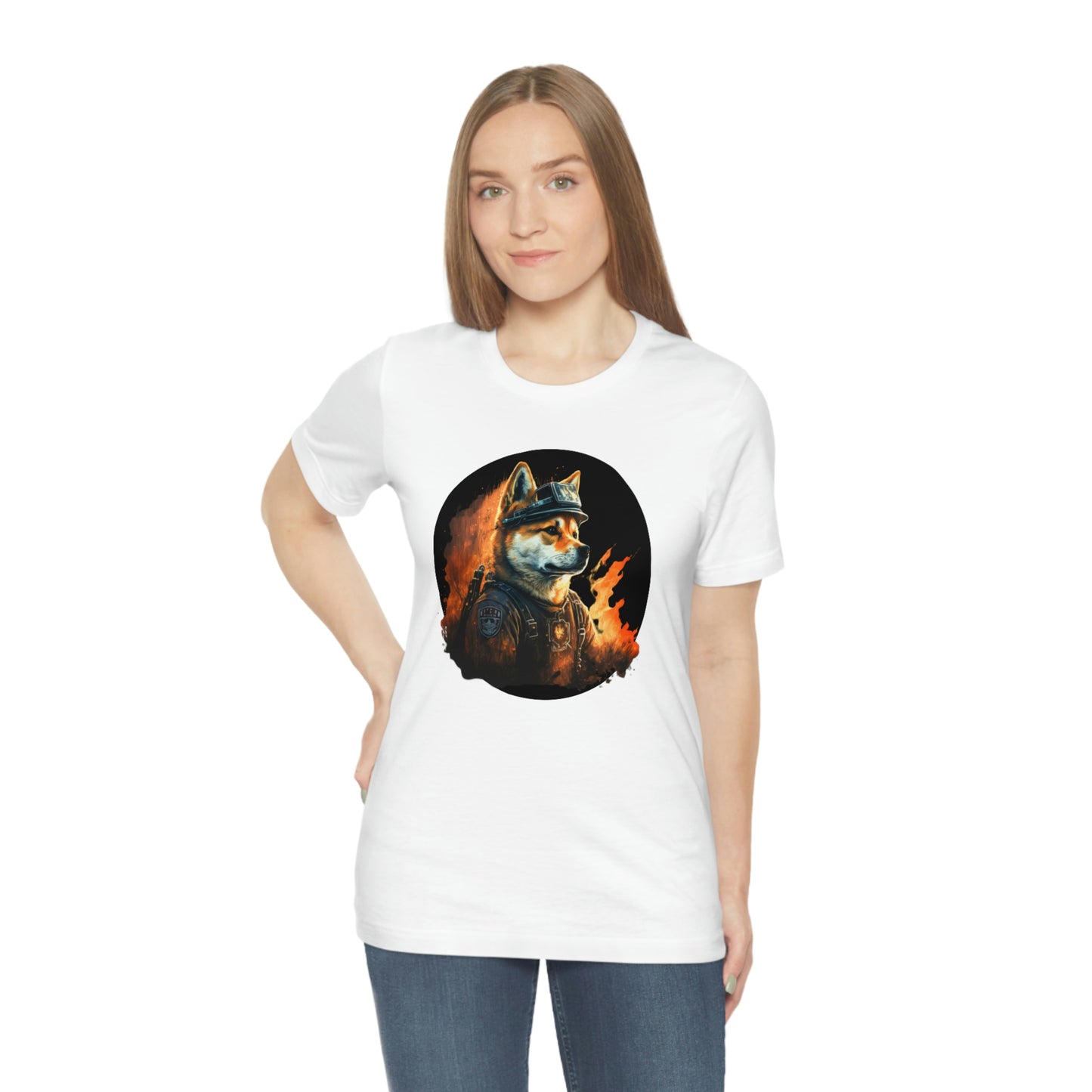 Shiba Inu Firefighter T-Shirt | Support Our Brave First Responders | Shiba Inu Tee with High-Quality Print