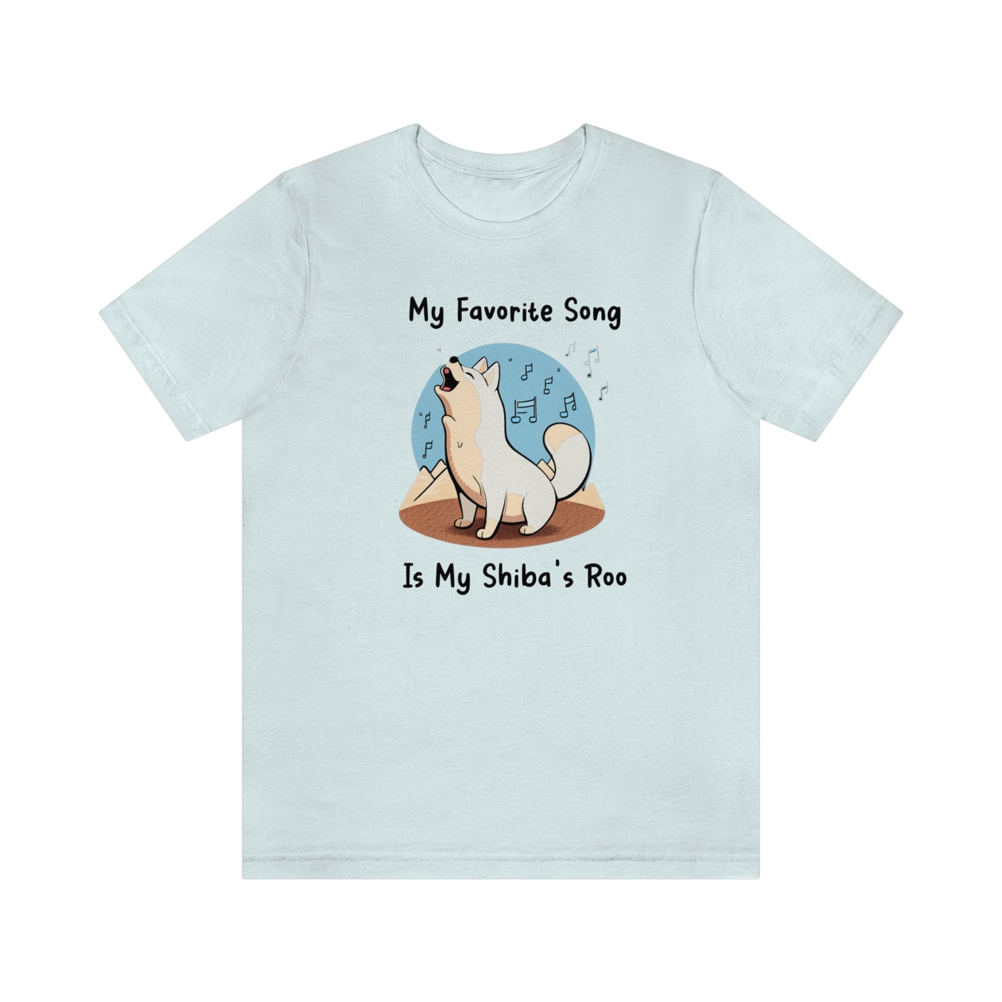 My Favorite Song - Black Ink | Cream Shiba Inu | Unisex Jersey Short Sleeve Tee