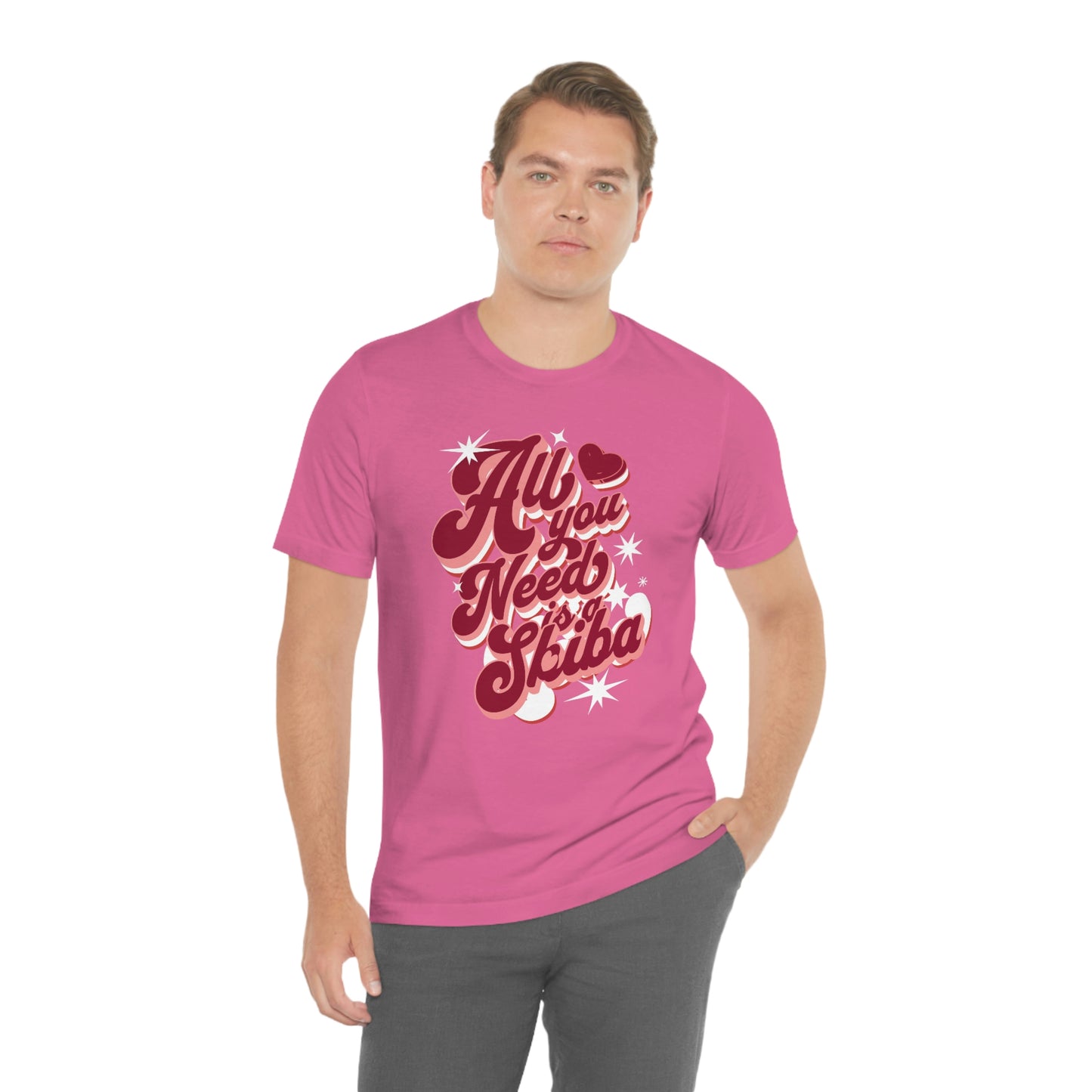 Comfy Shiba Love T-Shirt with "All You Need is a Shiba" Design - Perfect Gift for Shiba Lovers!