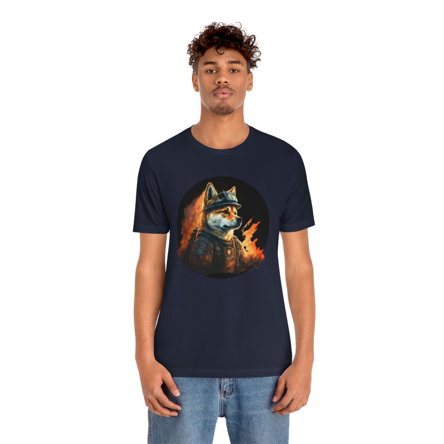 Shiba Inu Firefighter T-Shirt | Support Our Brave First Responders | Shiba Inu Tee with High-Quality Print