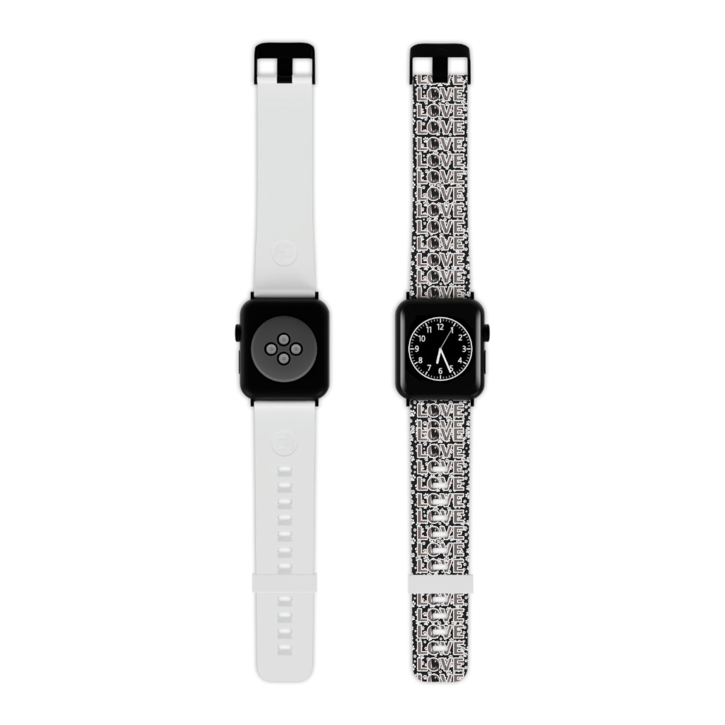 Love Your Shiba Inu in Style with Custom 'LOVE' Apple Watch Band- Durable Sublimation Print