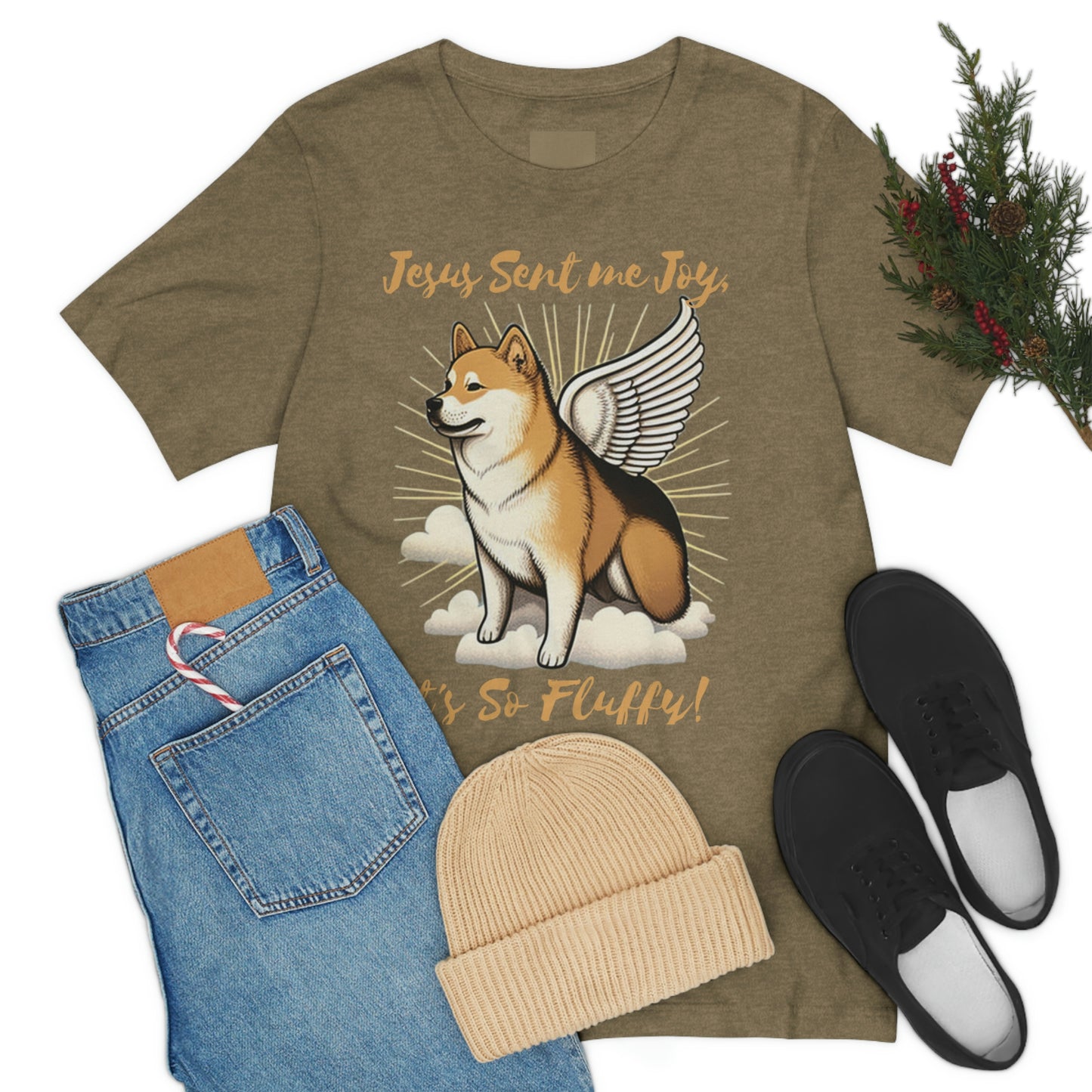 Jesus Sent me Joy | Shiba Inu | Unisex Jersey Short Sleeve Tee