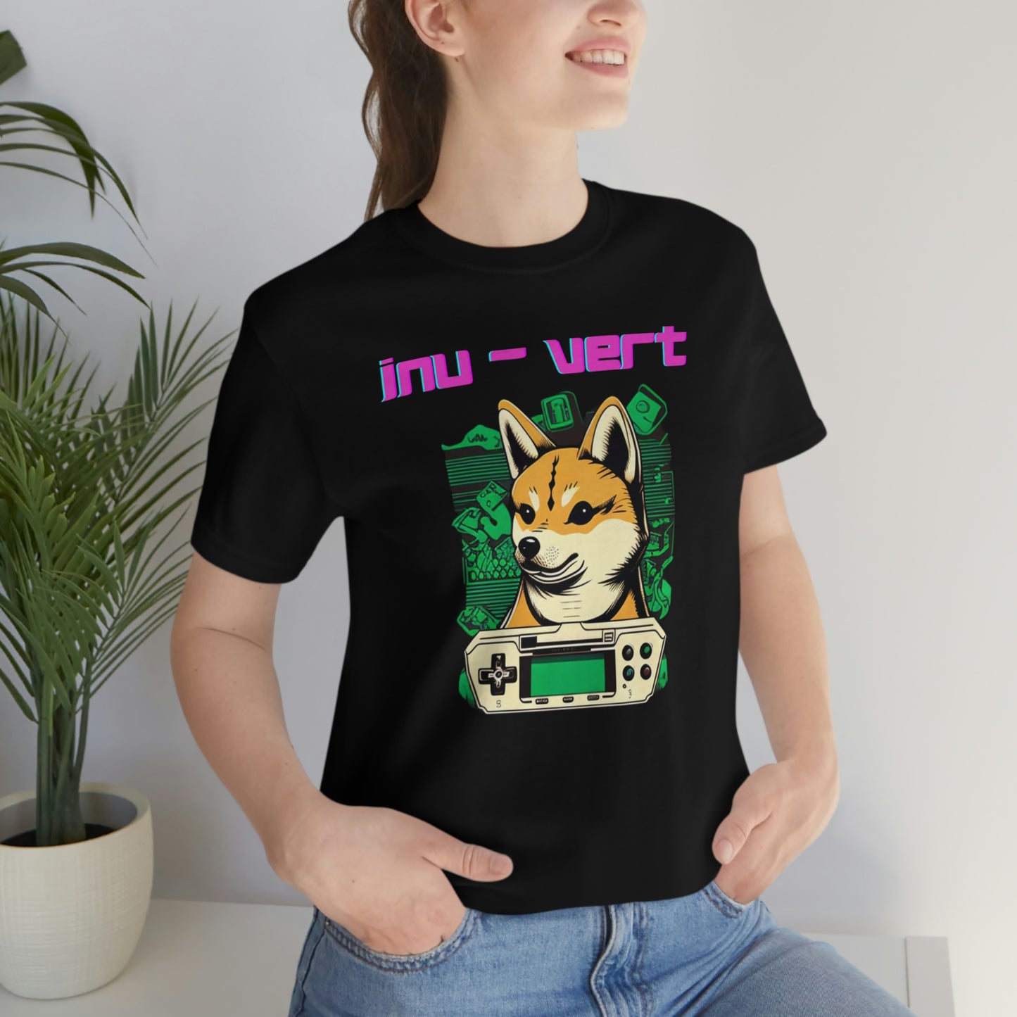 Inu - Vert Shiba Inu Funny Gamer Tshirt | Dog Owner Top