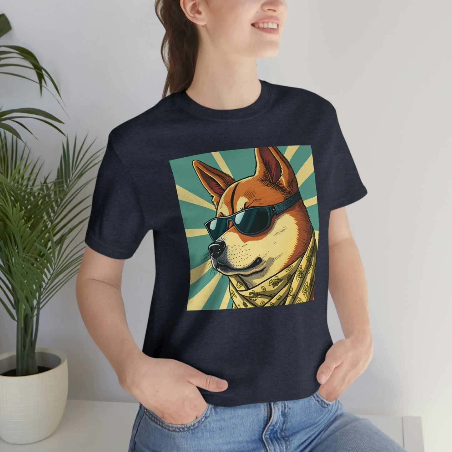 Trendy Shiba Inu T-Shirt | Cartoon Bandana and Sunglasses Design | Shiba Tee with High-Quality Print | Great Gift Idea