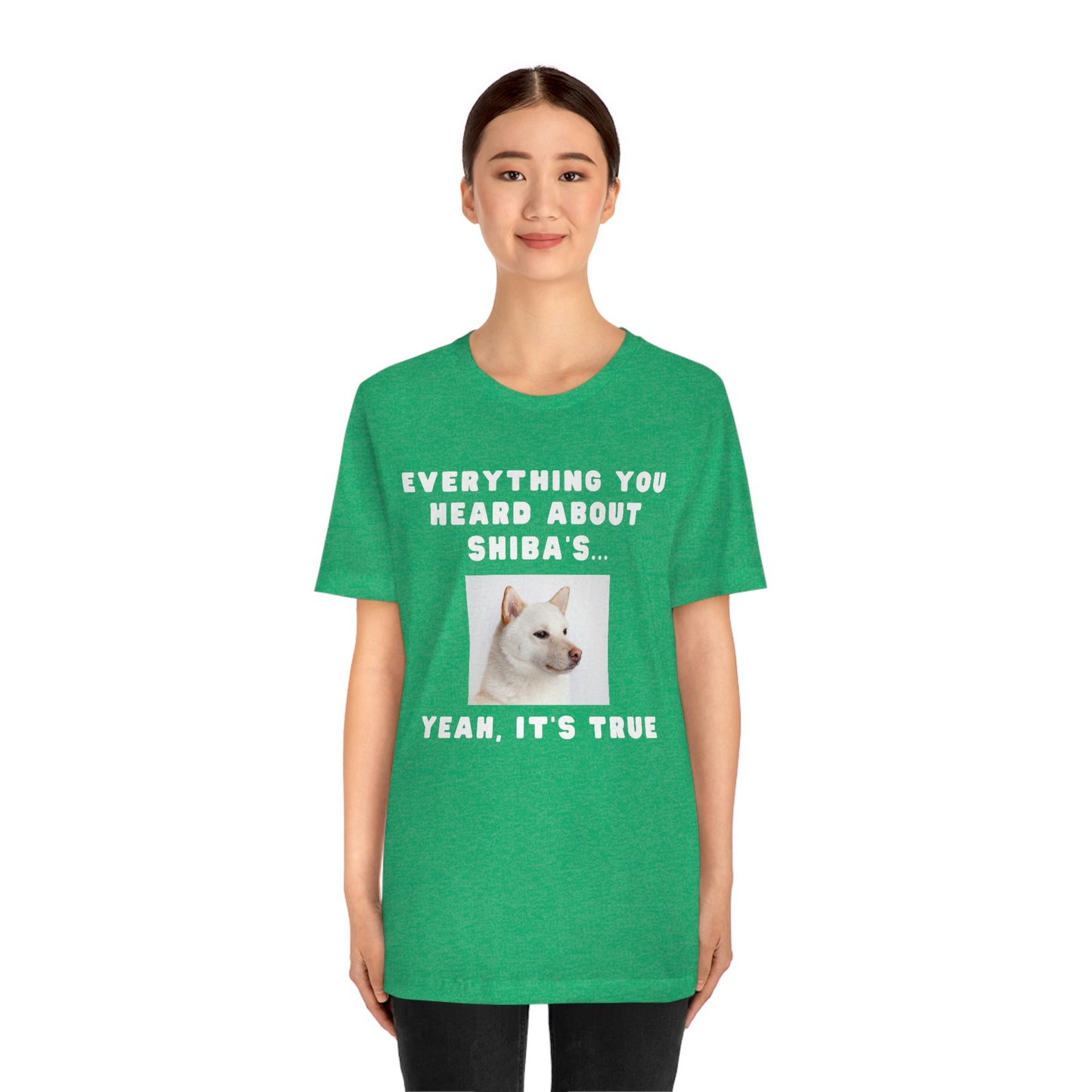 Believe What You've Heard | Cream Shiba Inu | Unisex Jersey Short Sleeve Tee