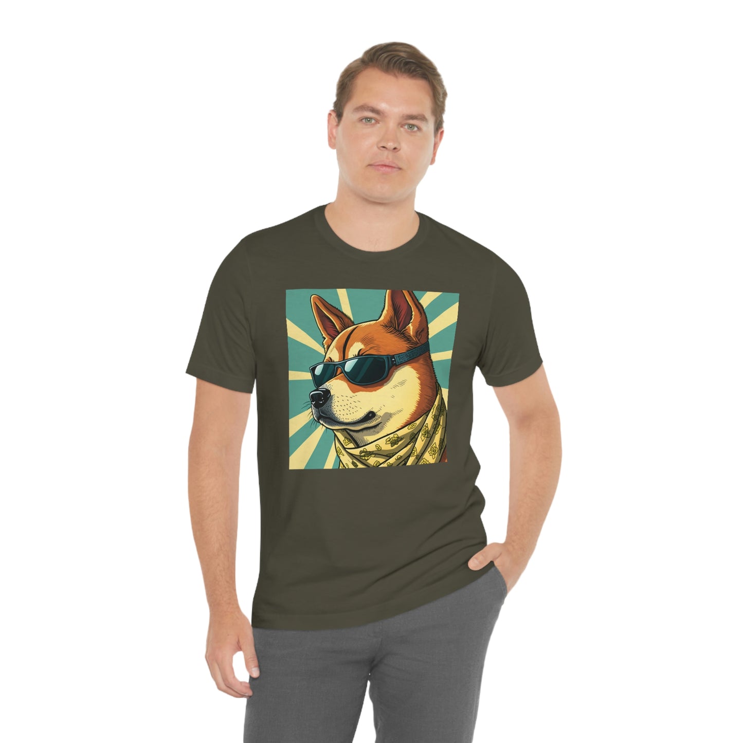 Trendy Shiba Inu T-Shirt | Cartoon Bandana and Sunglasses Design | Shiba Tee with High-Quality Print | Great Gift Idea