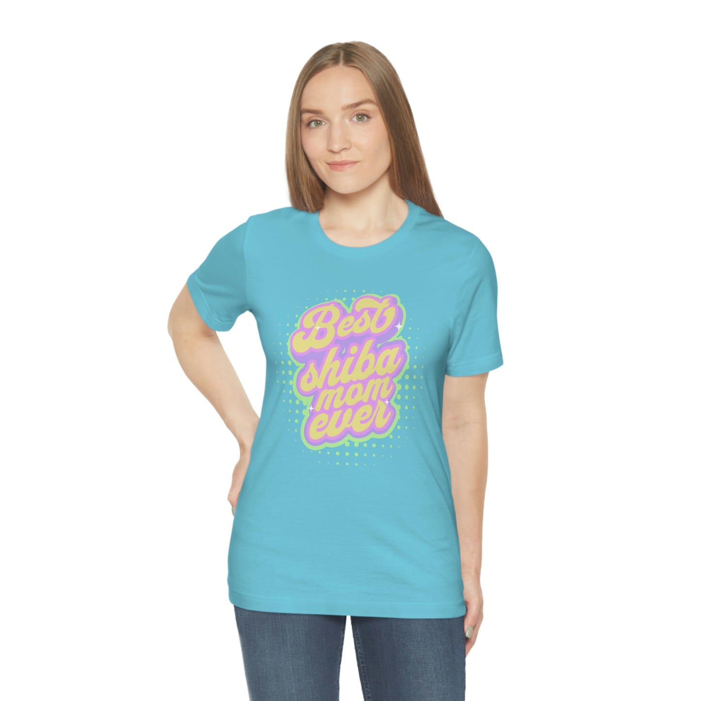 "Best Shiba Mom Ever T-Shirt - Soft, Comfortable Tee Dual Side Seams in a Retail Fit