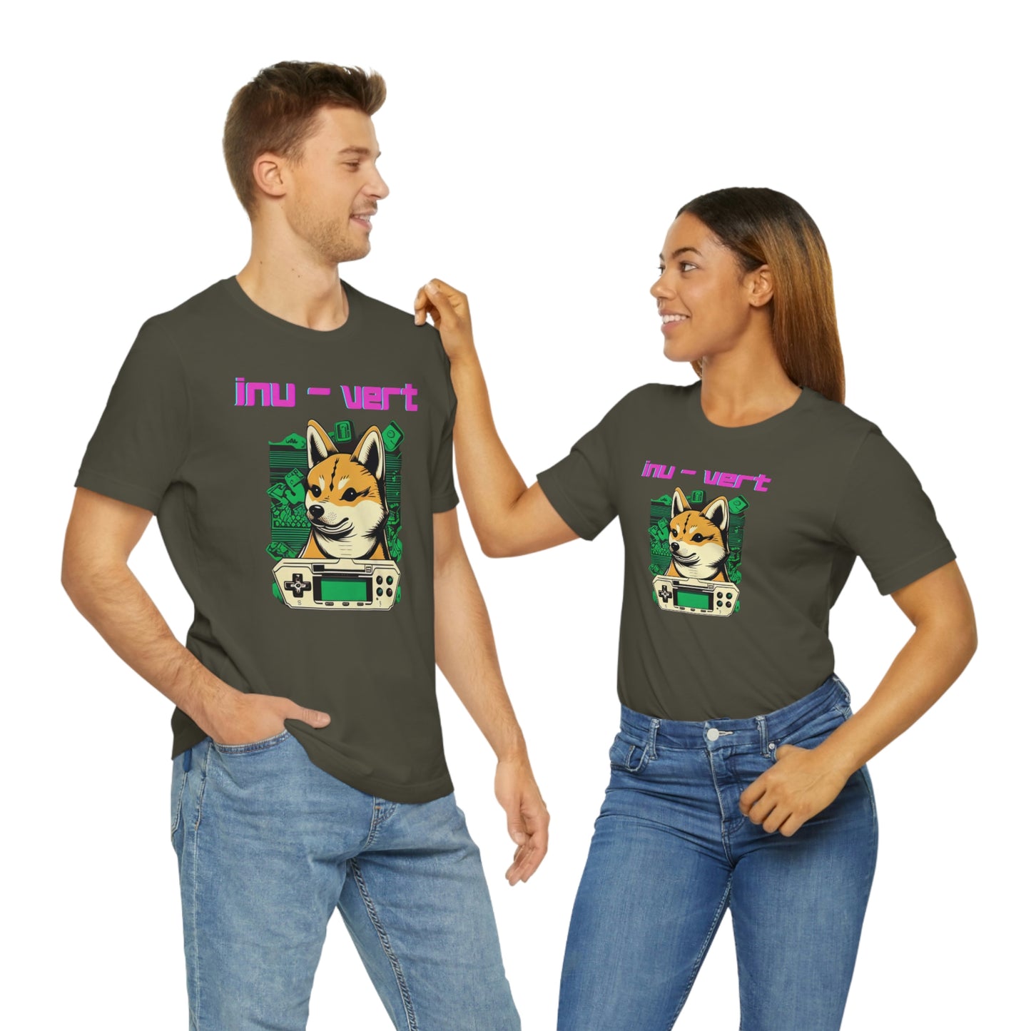 Inu - Vert Shiba Inu Funny Gamer Tshirt | Dog Owner Top