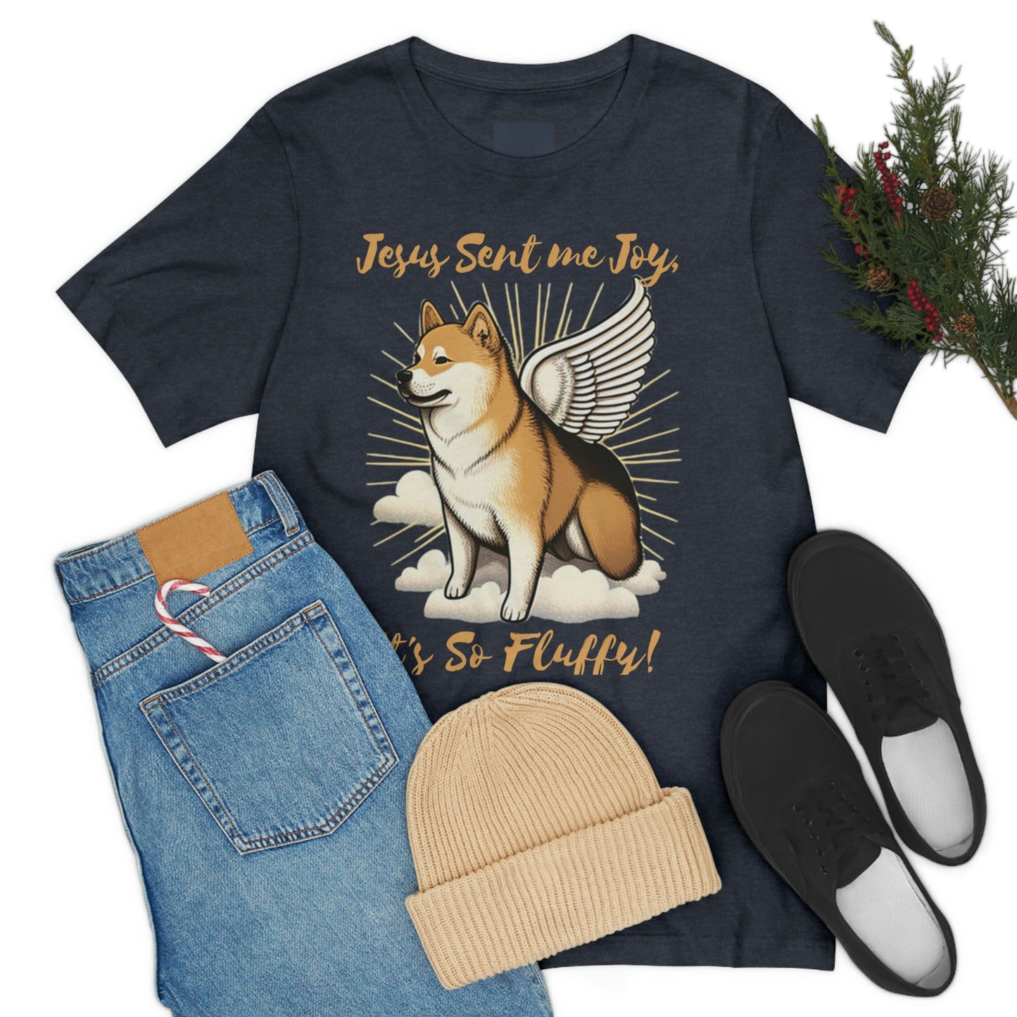 Jesus Sent me Joy | Shiba Inu | Unisex Jersey Short Sleeve Tee