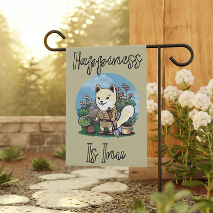 Cream Shiba Inu | Happiness | Garden & House Banner