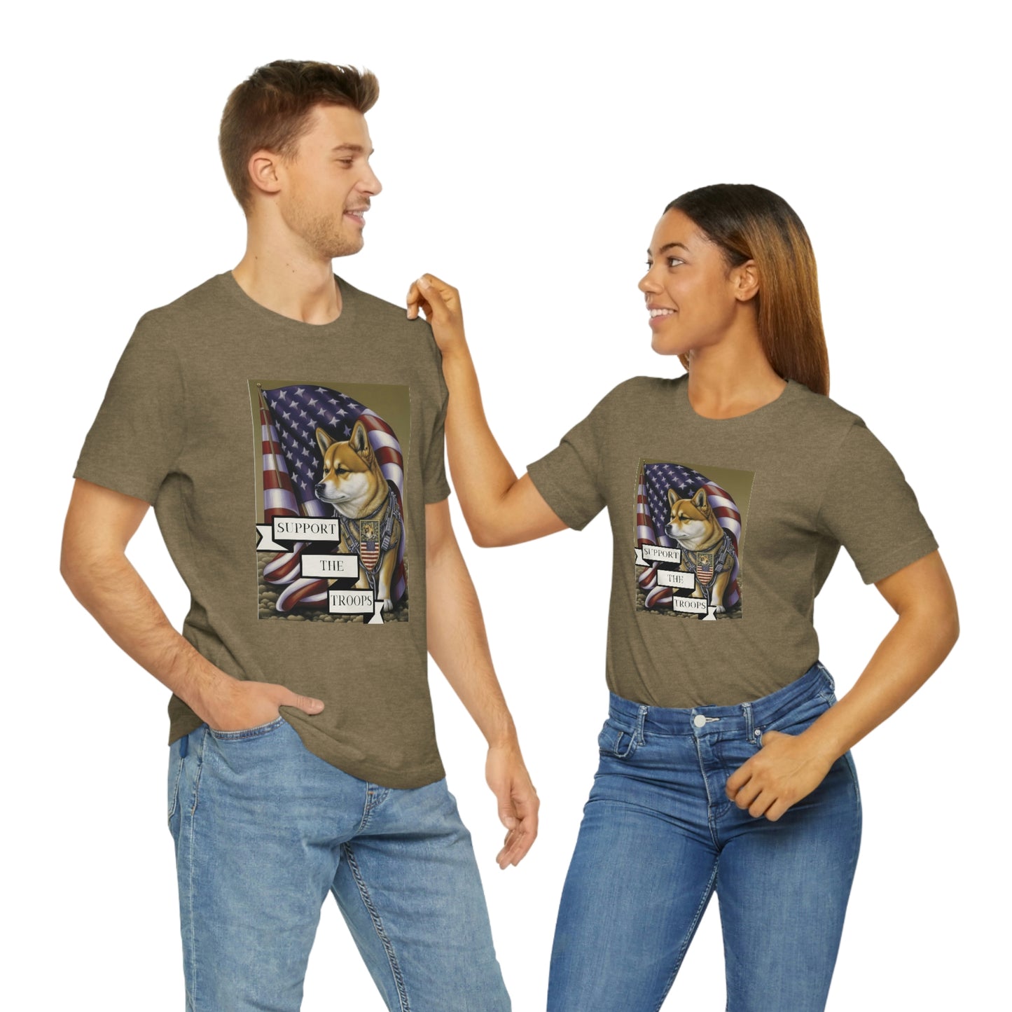 Patriotic Shiba Inu Soldier T-Shirt | American Flag and Support the Troops | Shiba Inu Tee with High-Quality Print