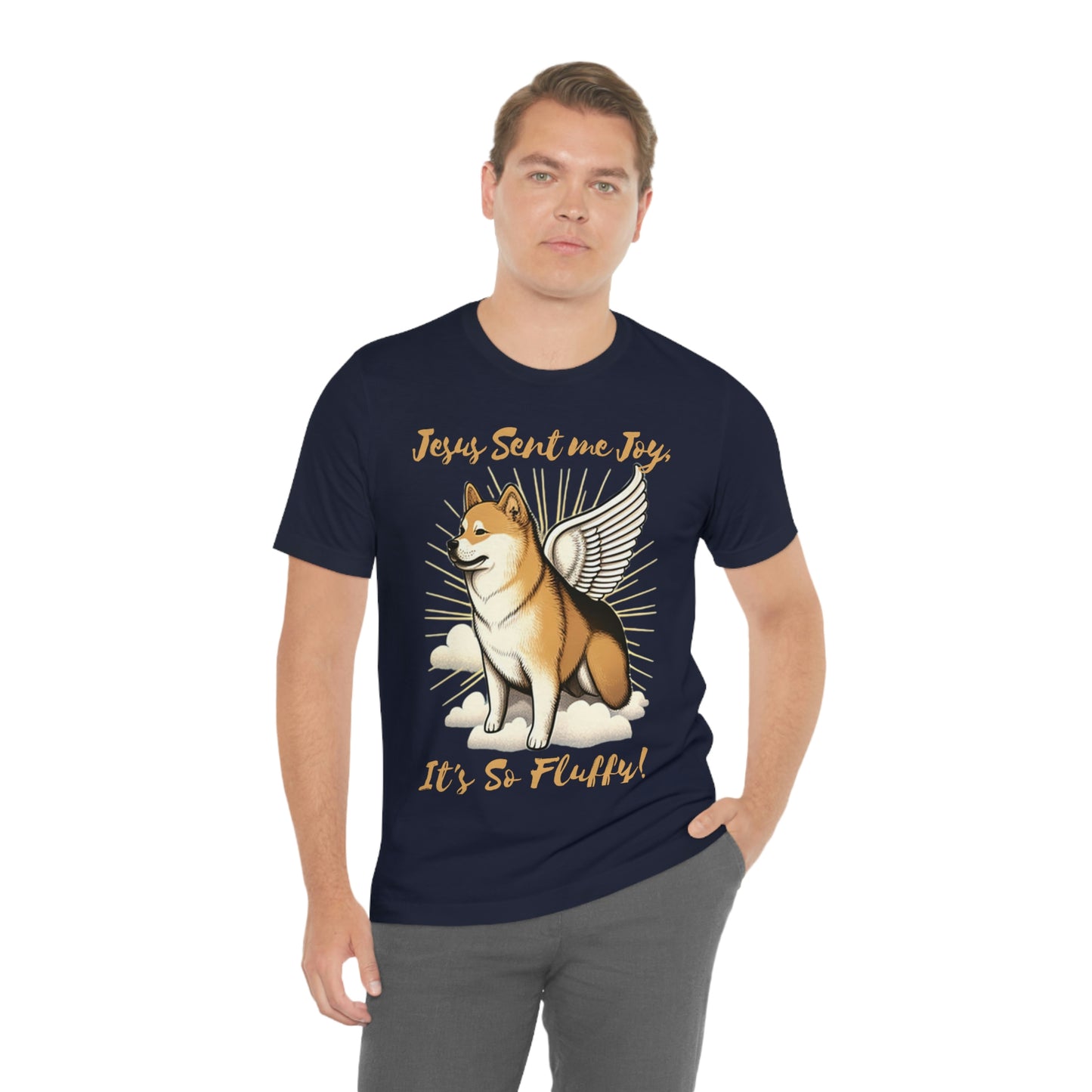 Jesus Sent me Joy | Shiba Inu | Unisex Jersey Short Sleeve Tee