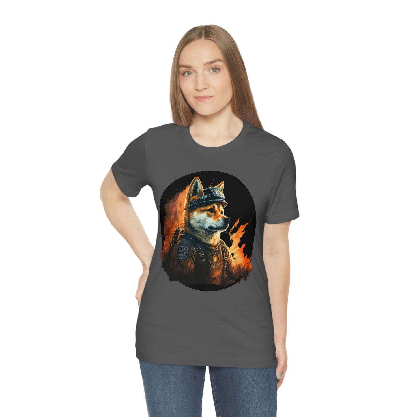 Shiba Inu Firefighter T-Shirt | Support Our Brave First Responders | Soft Cotton Tee with High-Quality Print