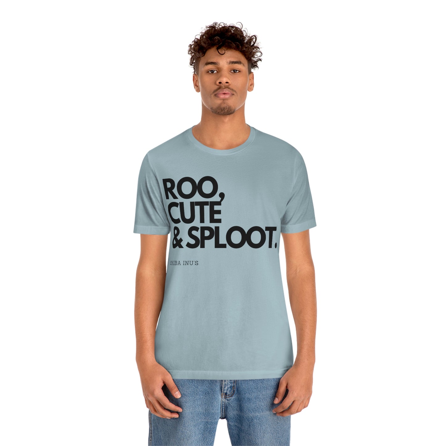 Roo, Cute & Sploot | Black Ink | Unisex Jersey Short Sleeve Tee