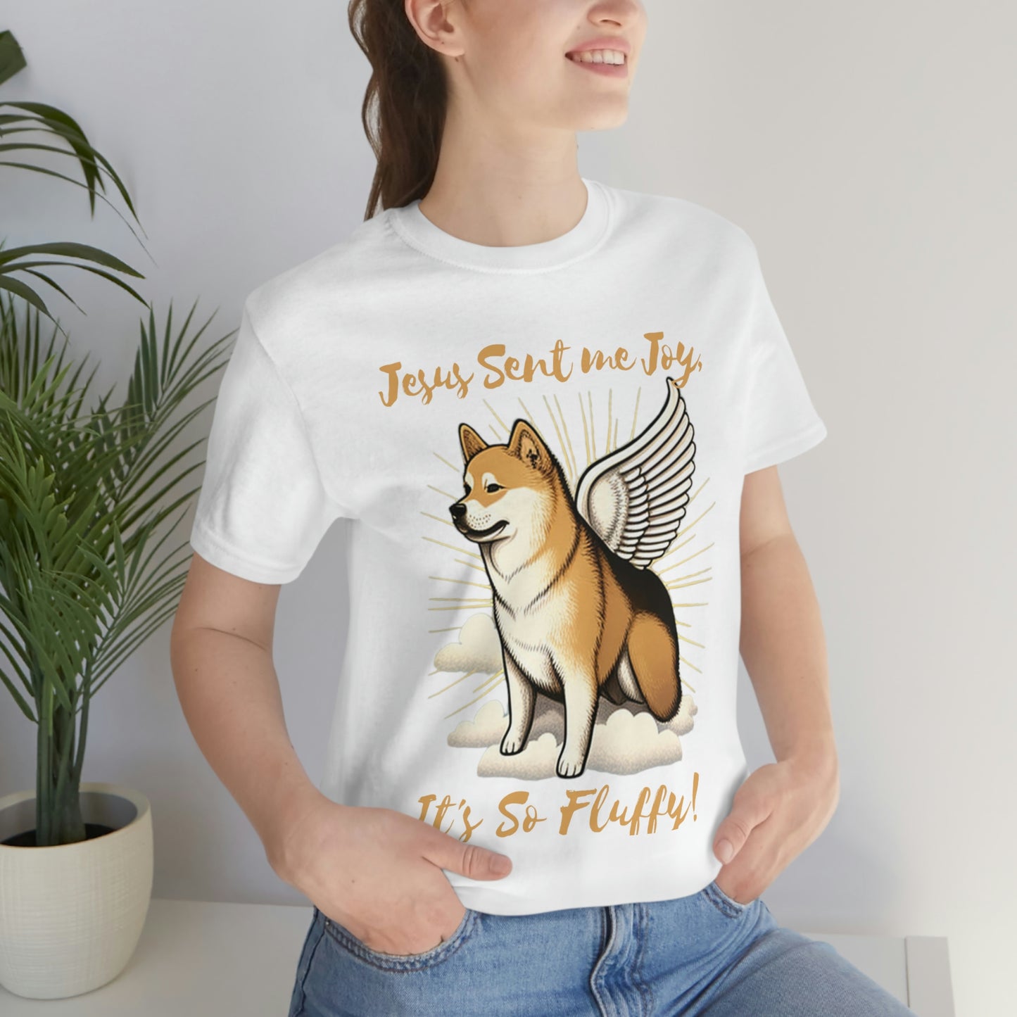 Jesus Sent me Joy | Shiba Inu | Unisex Jersey Short Sleeve Tee