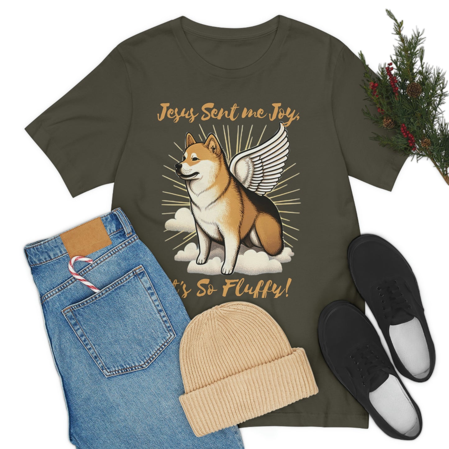 Jesus Sent me Joy | Shiba Inu | Unisex Jersey Short Sleeve Tee