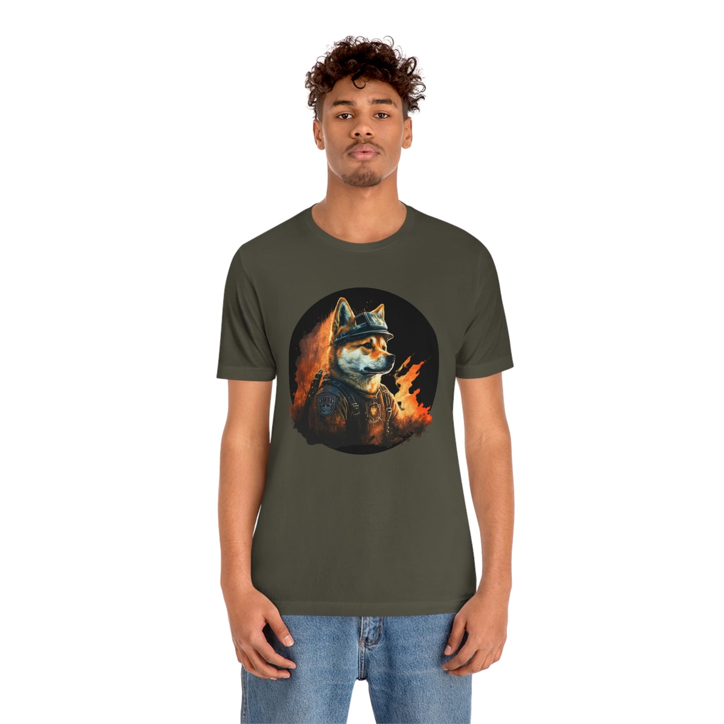 Shiba Inu Firefighter T-Shirt | Support Our Brave First Responders | Shiba Inu Tee with High-Quality Print