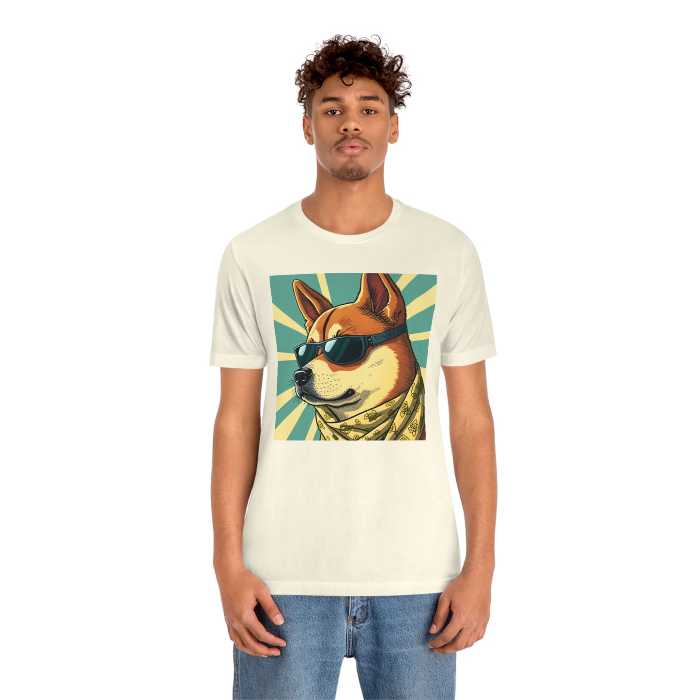 Trendy Shiba Inu T-Shirt | Cartoon Bandana and Sunglasses Design | Shiba Tee with High-Quality Print | Great Gift Idea