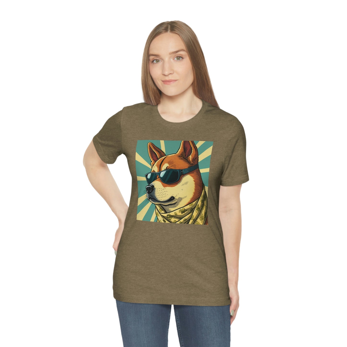 Trendy Shiba Inu T-Shirt | Cartoon Bandana and Sunglasses Design | Shiba Tee with High-Quality Print | Great Gift Idea