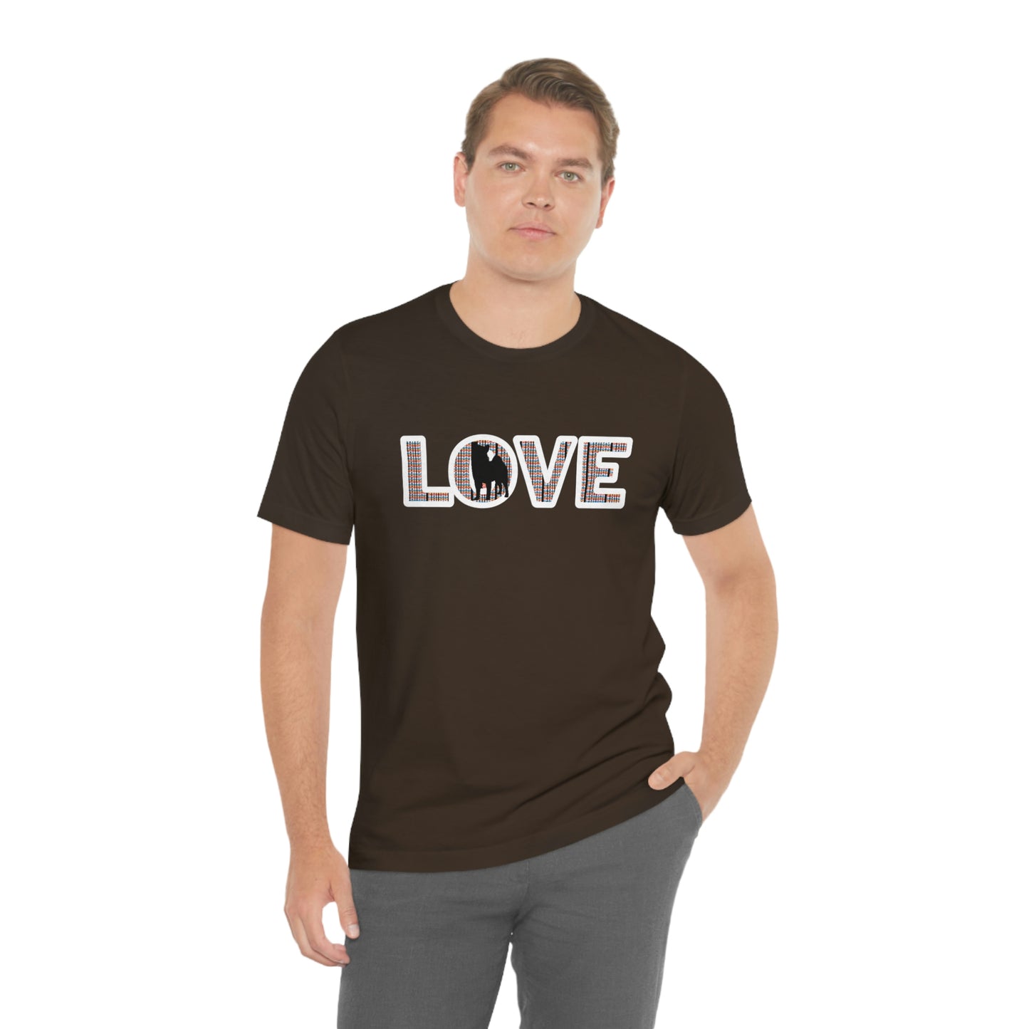 Shiba Love: Show Your Affection with Our Unique Shiba Inu Tee | LOVE Shiba Inu T-Shirt | Unique Pattern | 100% Cotton | Runs True to Size