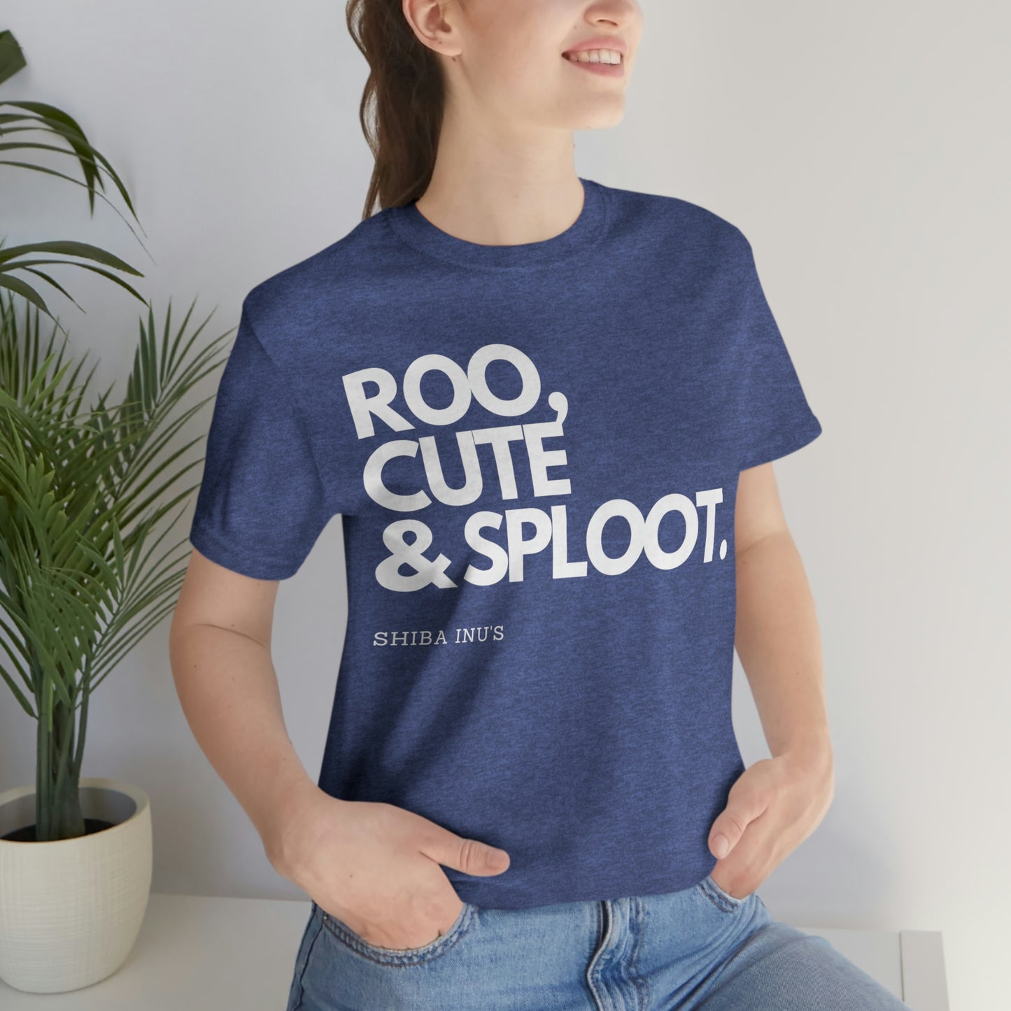 Roo, Cute & Sploot | White Ink | Unisex Jersey Short Sleeve Tee