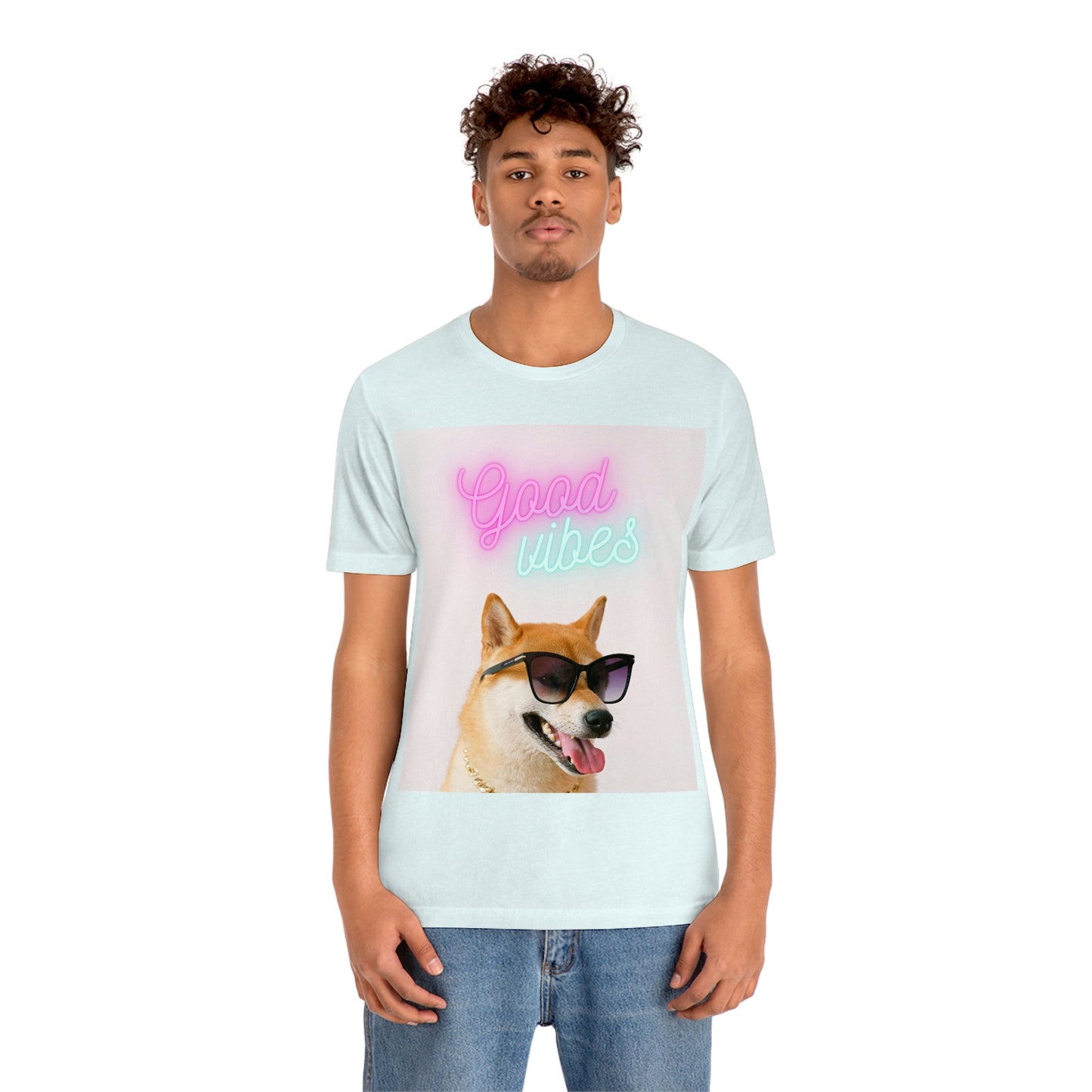 Good Vibes | Shiba Inu | Unisex Jersey Short Sleeve Tee