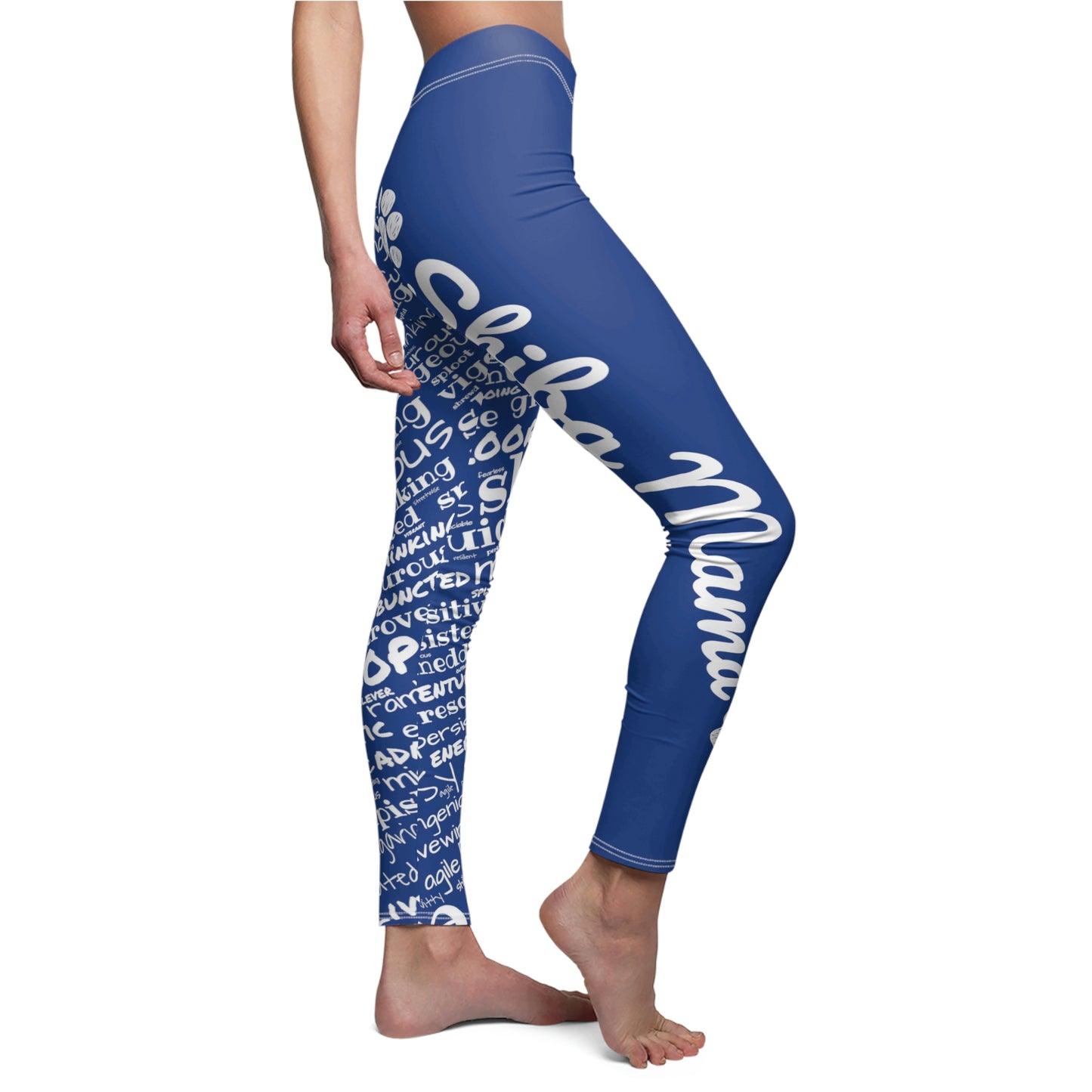 Shiba Wordle | Women's Cut & Sew Casual Leggings