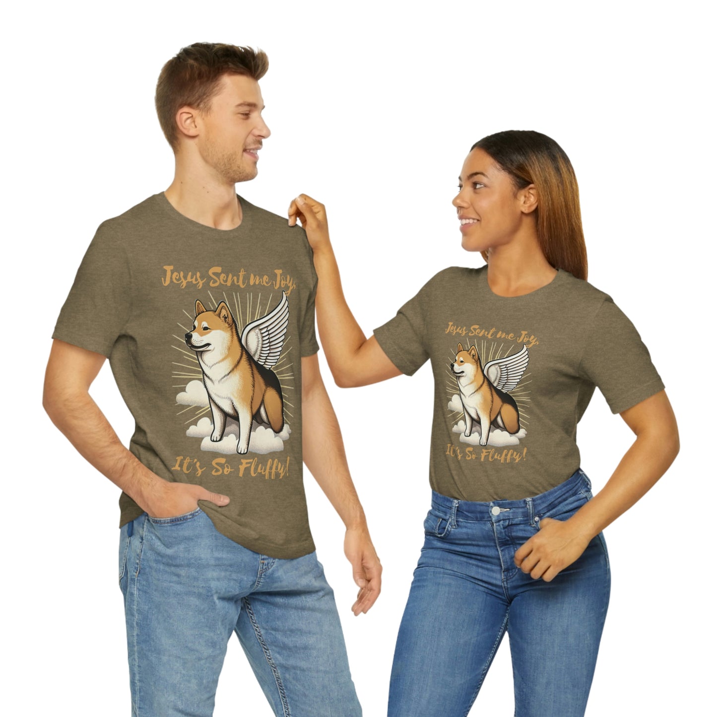 Jesus Sent me Joy | Shiba Inu | Unisex Jersey Short Sleeve Tee