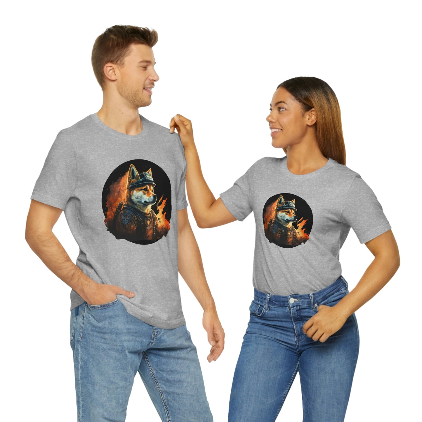 Shiba Inu Firefighter T-Shirt | Support Our Brave First Responders | Shiba Inu Tee with High-Quality Print