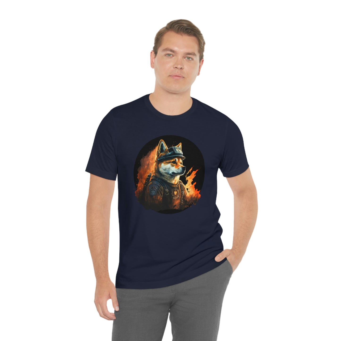 Shiba Inu Firefighter T-Shirt | Support Our Brave First Responders | Shiba Inu Tee with High-Quality Print