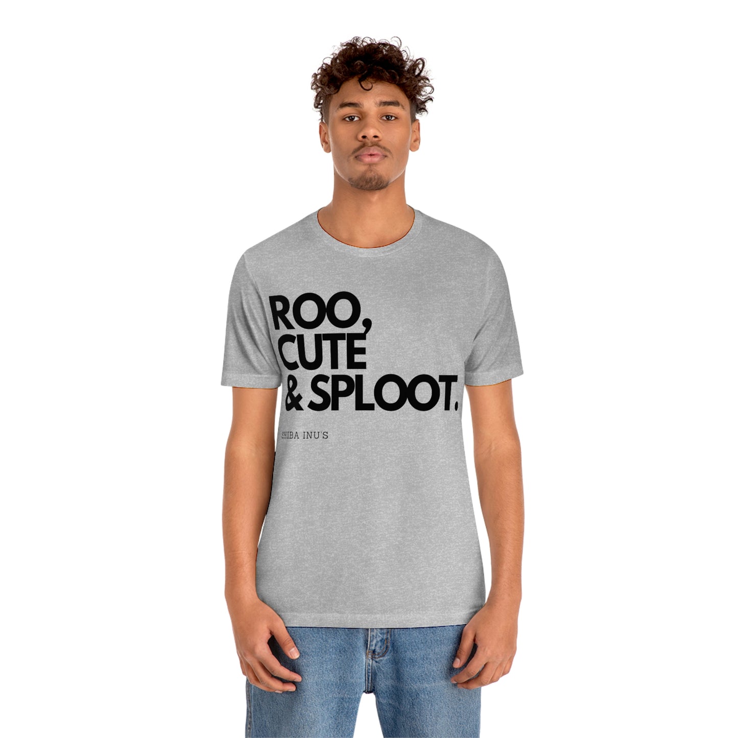 Roo, Cute & Sploot | Black Ink | Unisex Jersey Short Sleeve Tee