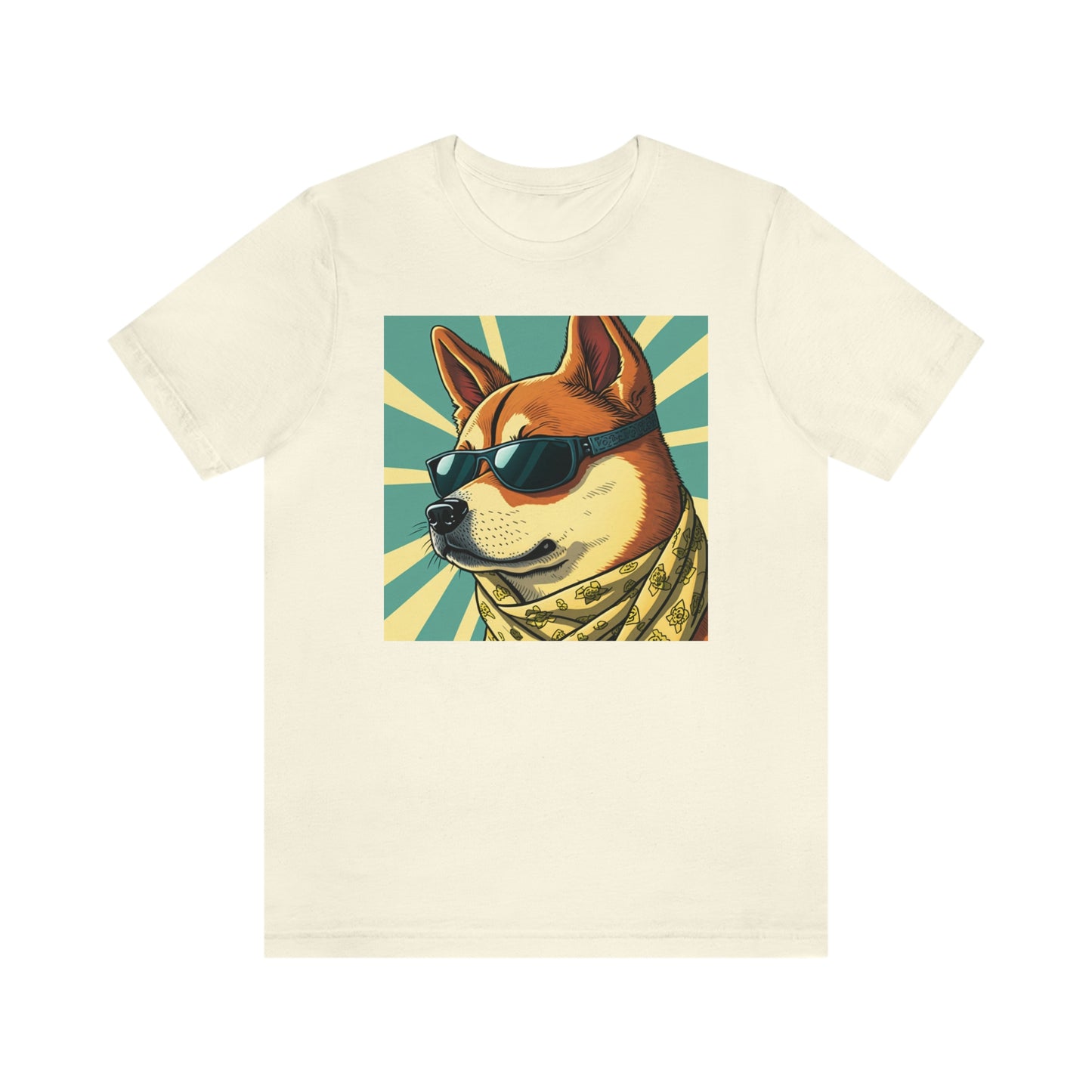 Trendy Shiba Inu T-Shirt | Cartoon Bandana and Sunglasses Design | Shiba Tee with High-Quality Print | Great Gift Idea