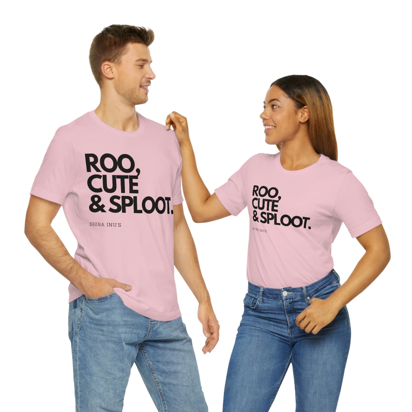 Roo, Cute & Sploot | Black Ink | Unisex Jersey Short Sleeve Tee