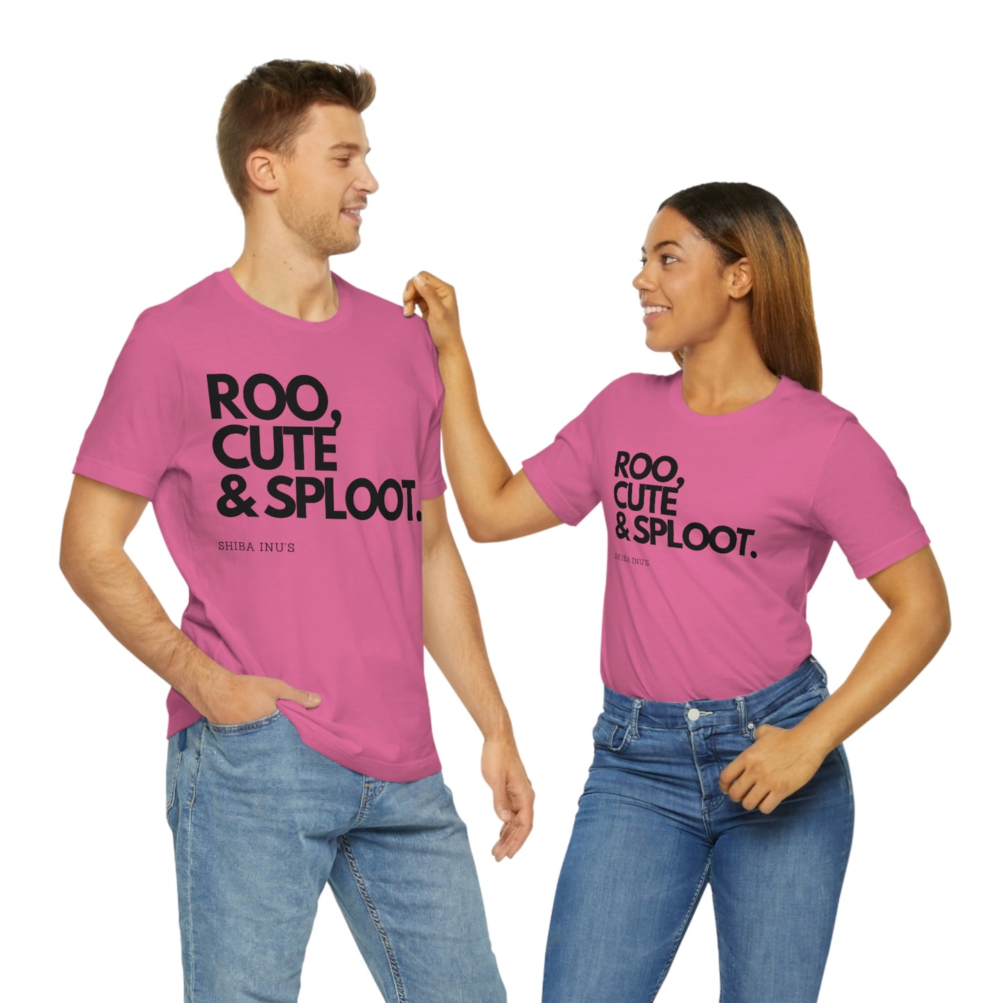 Roo, Cute & Sploot | Black Ink | Unisex Jersey Short Sleeve Tee