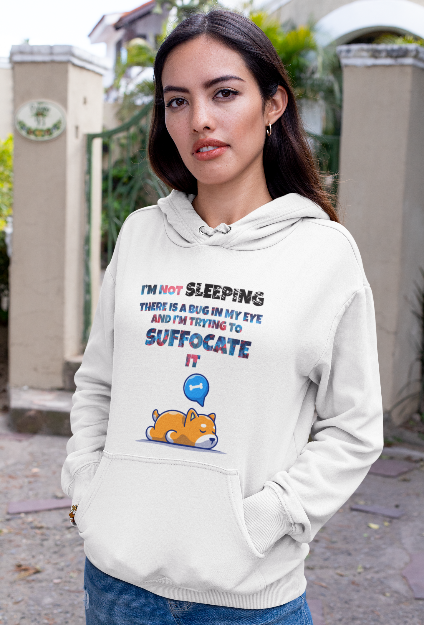 Shiba Inu Funny Pullover Hoodie with a Shiba Inu Design - ComfortBlend® by Hanes - Recycled Polyester - Eco-Friendly - Great Shiba Inu Gift